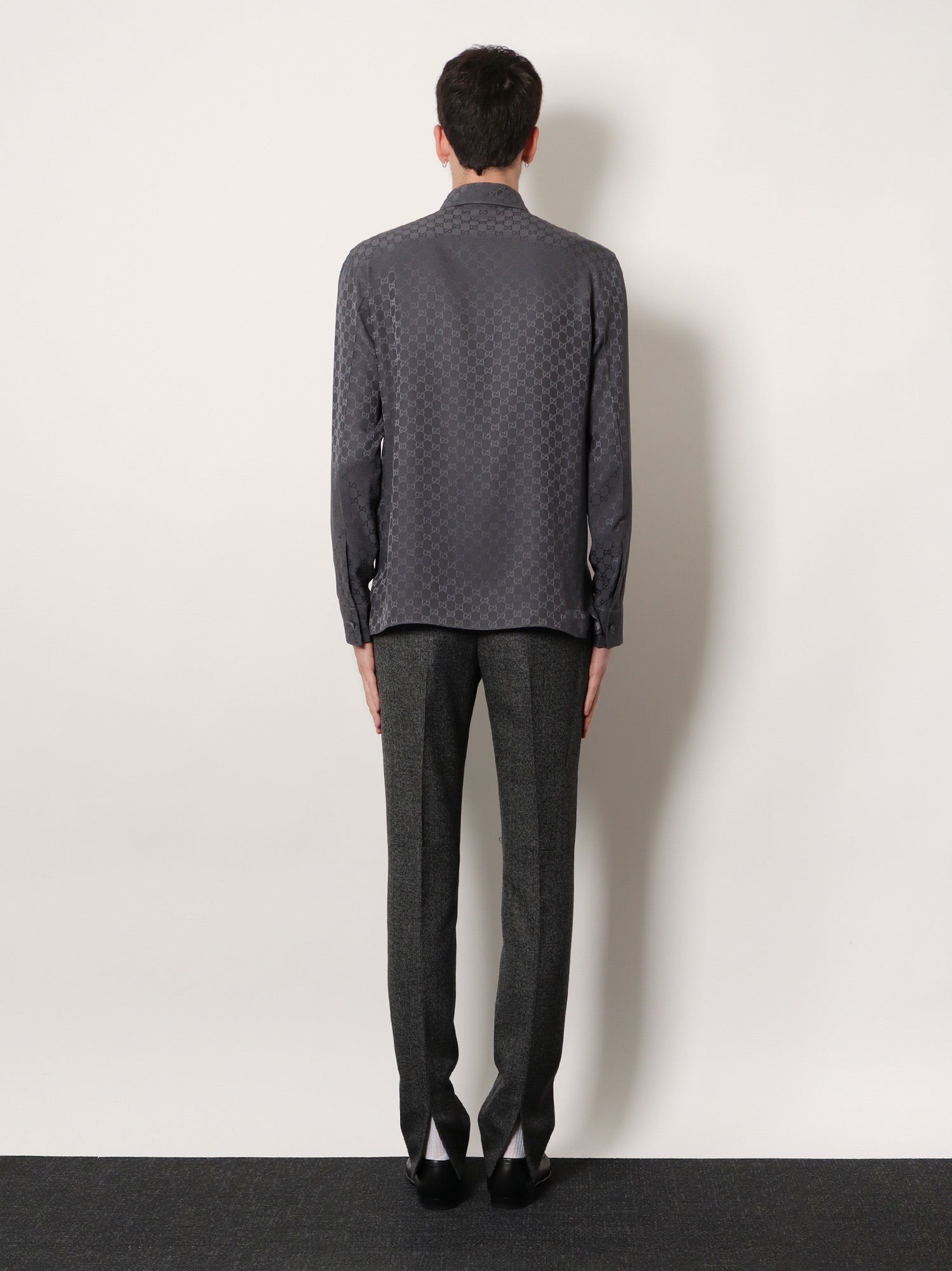 Gucci Gg Jacquard Silk Shirt