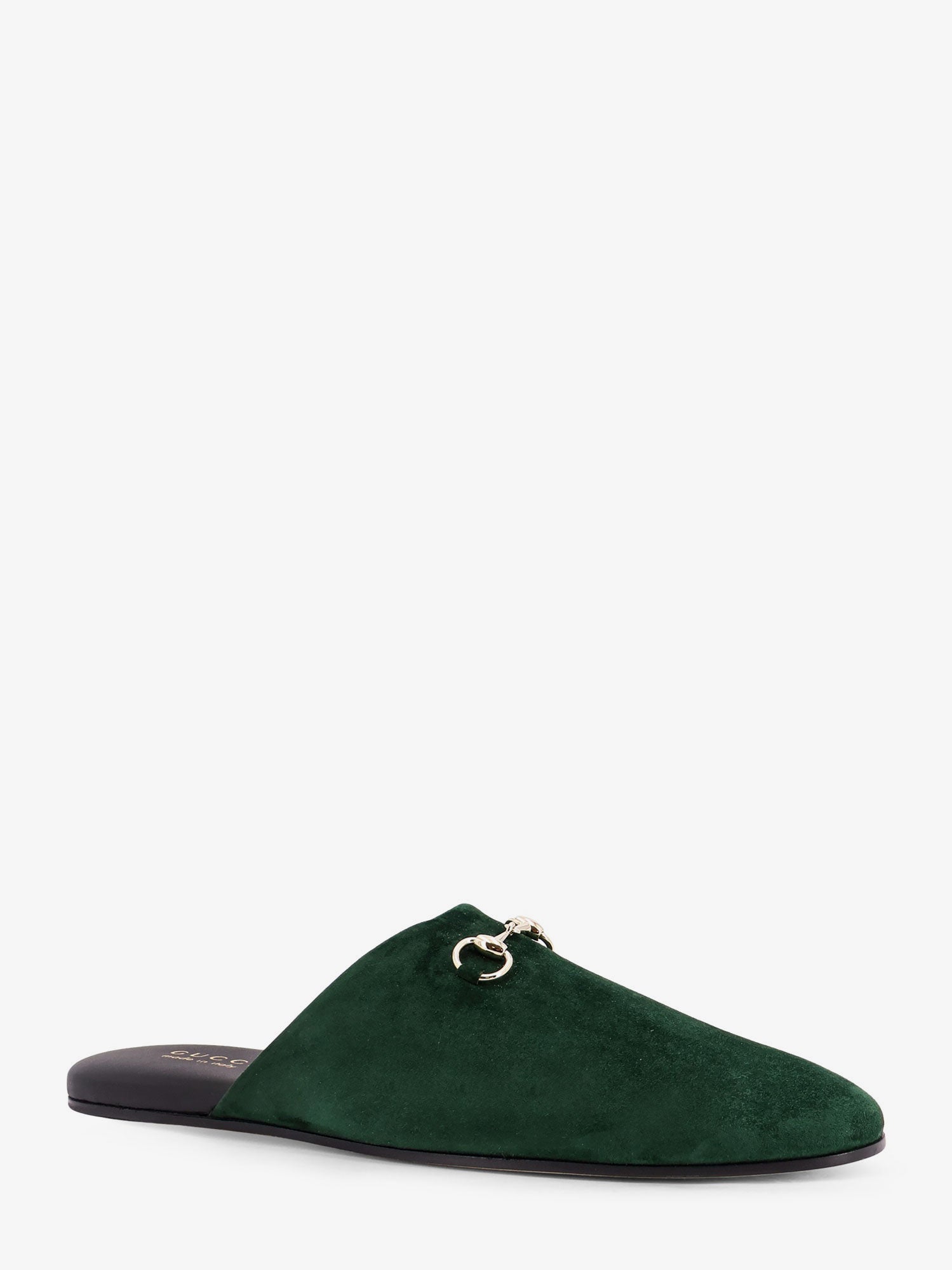 Gucci Suede Sabot With Horsebit