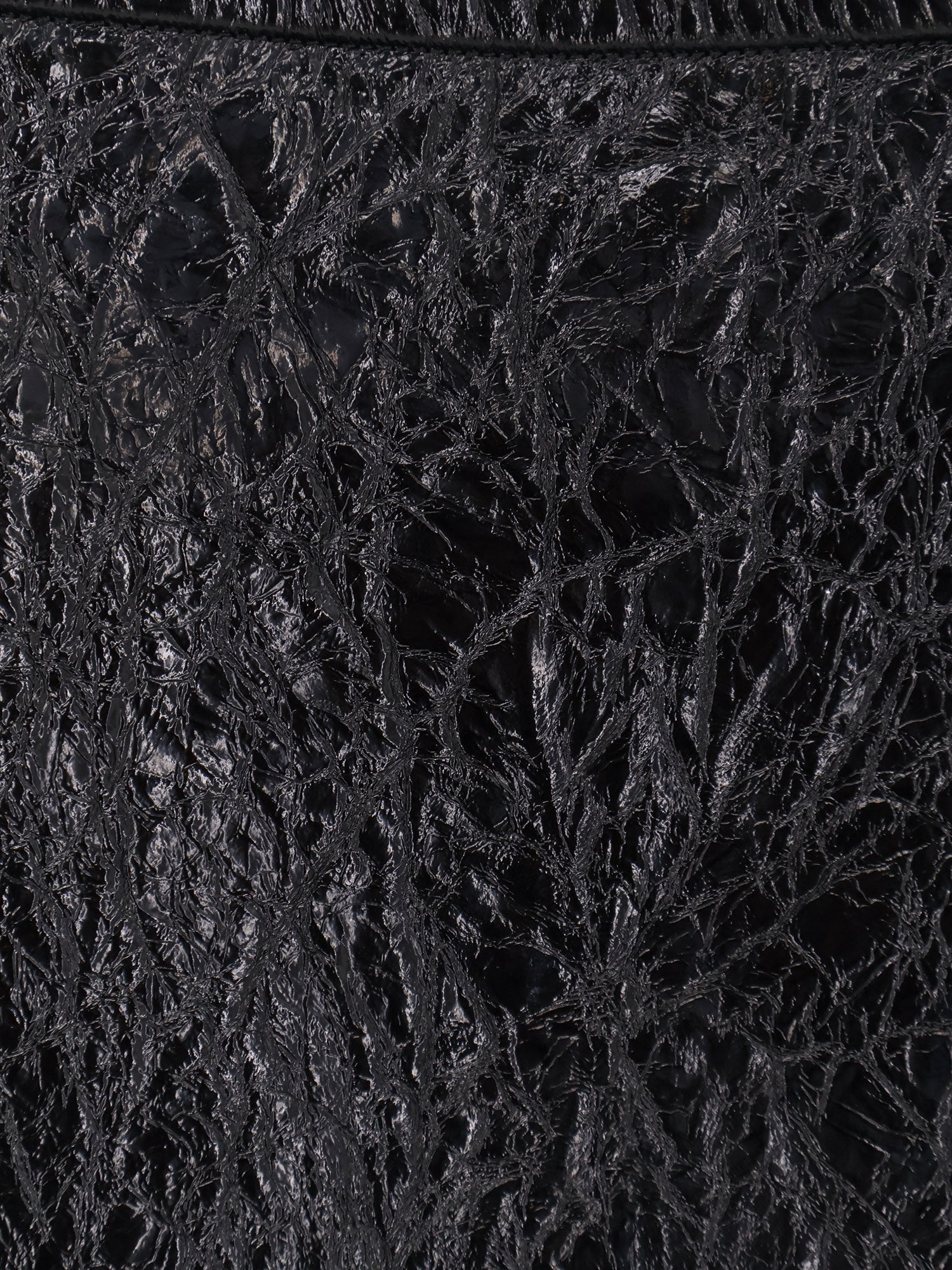 Gucci Shiny Leather And Neoprene Skirt