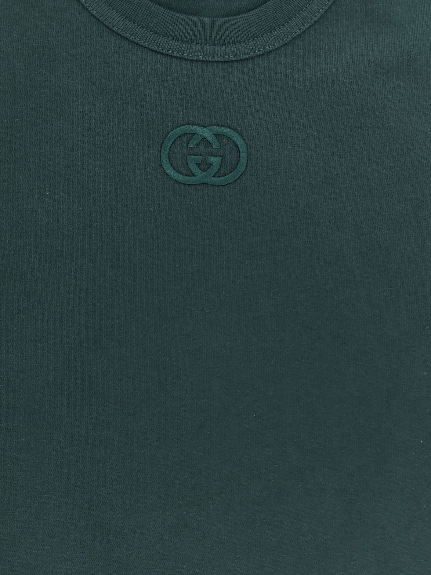 Gucci Cotton T-shirt With Gg Incrocio Logo Detail