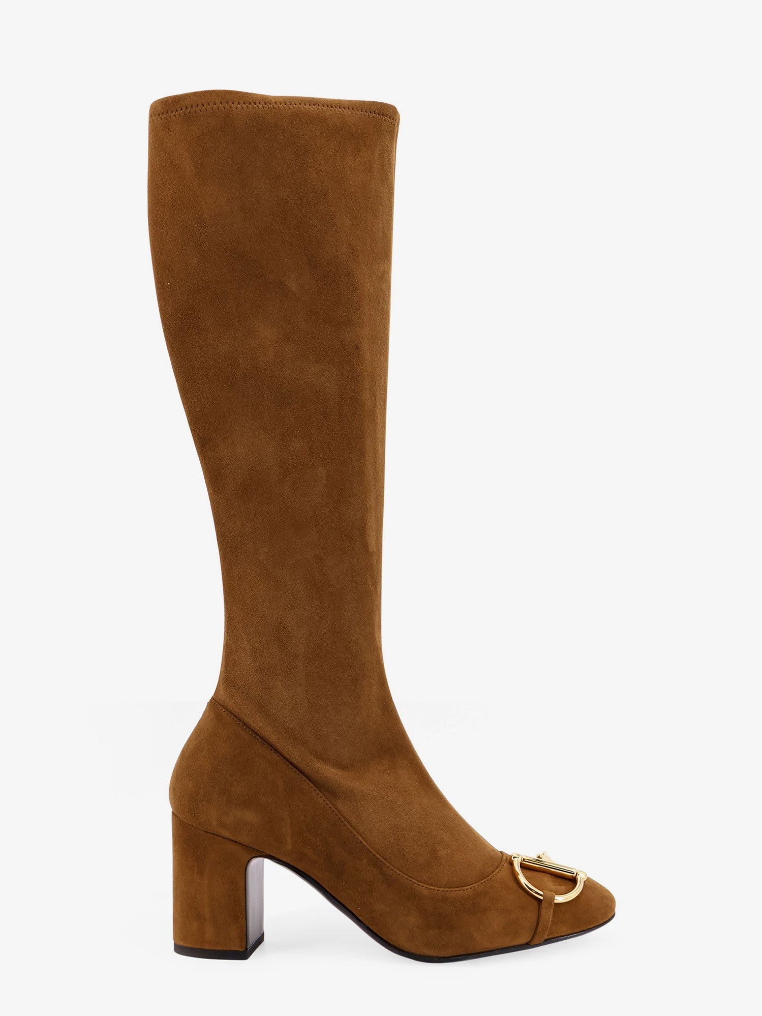 Gucci Suede Boots With Metal Horsebit