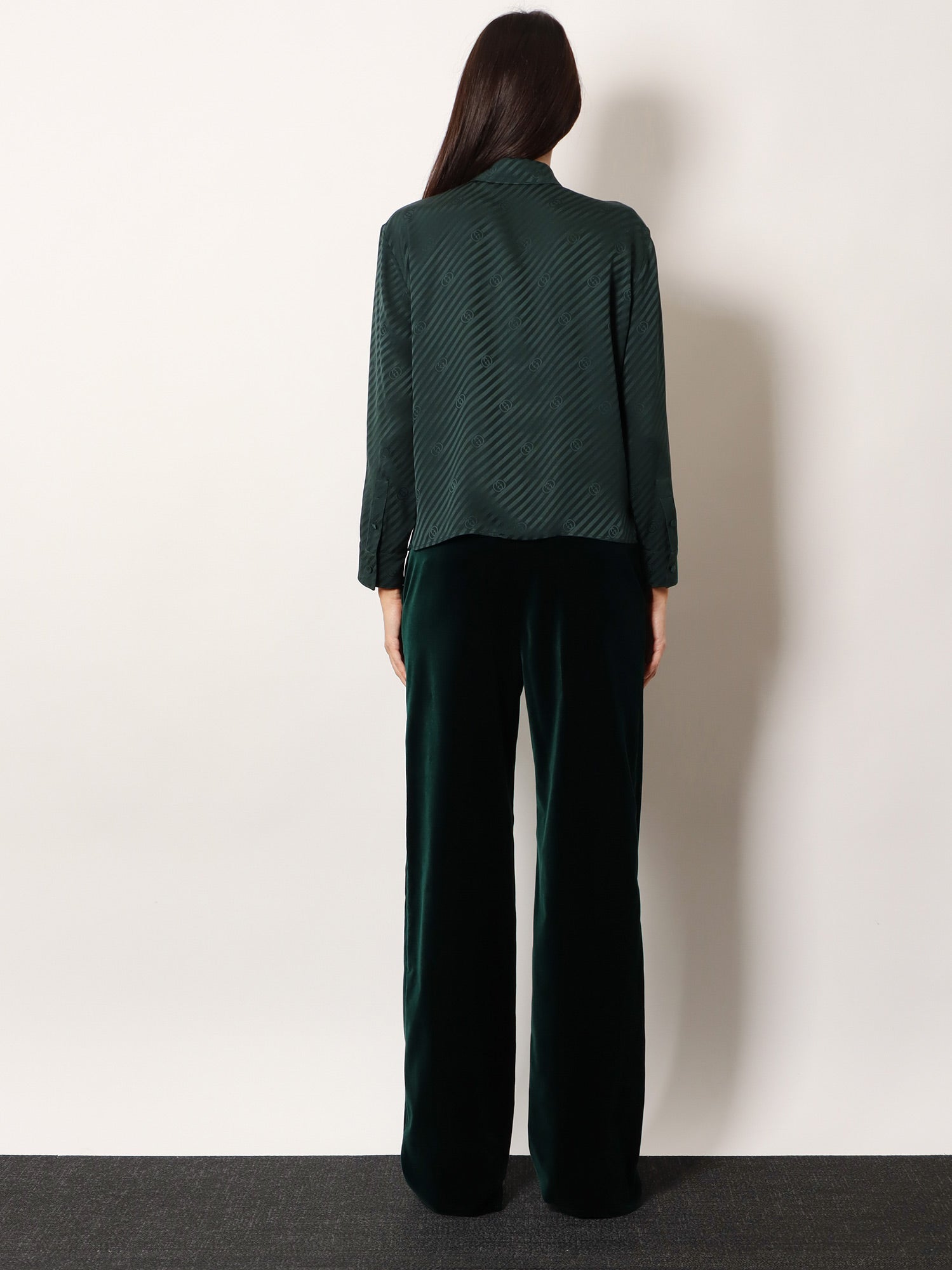 Gucci Silk Shirt With Diagonal Motif