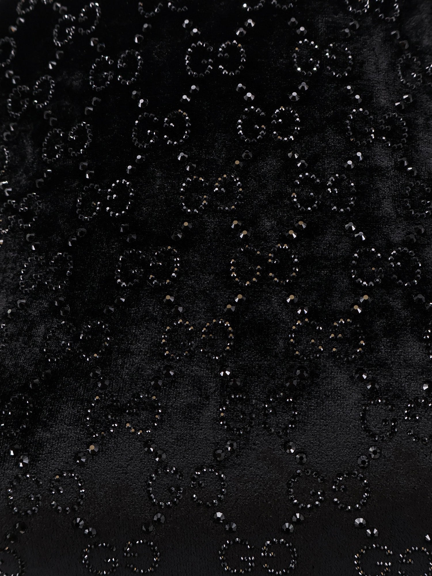 Gucci Chenille Top With All-over Crystal Gg Motif