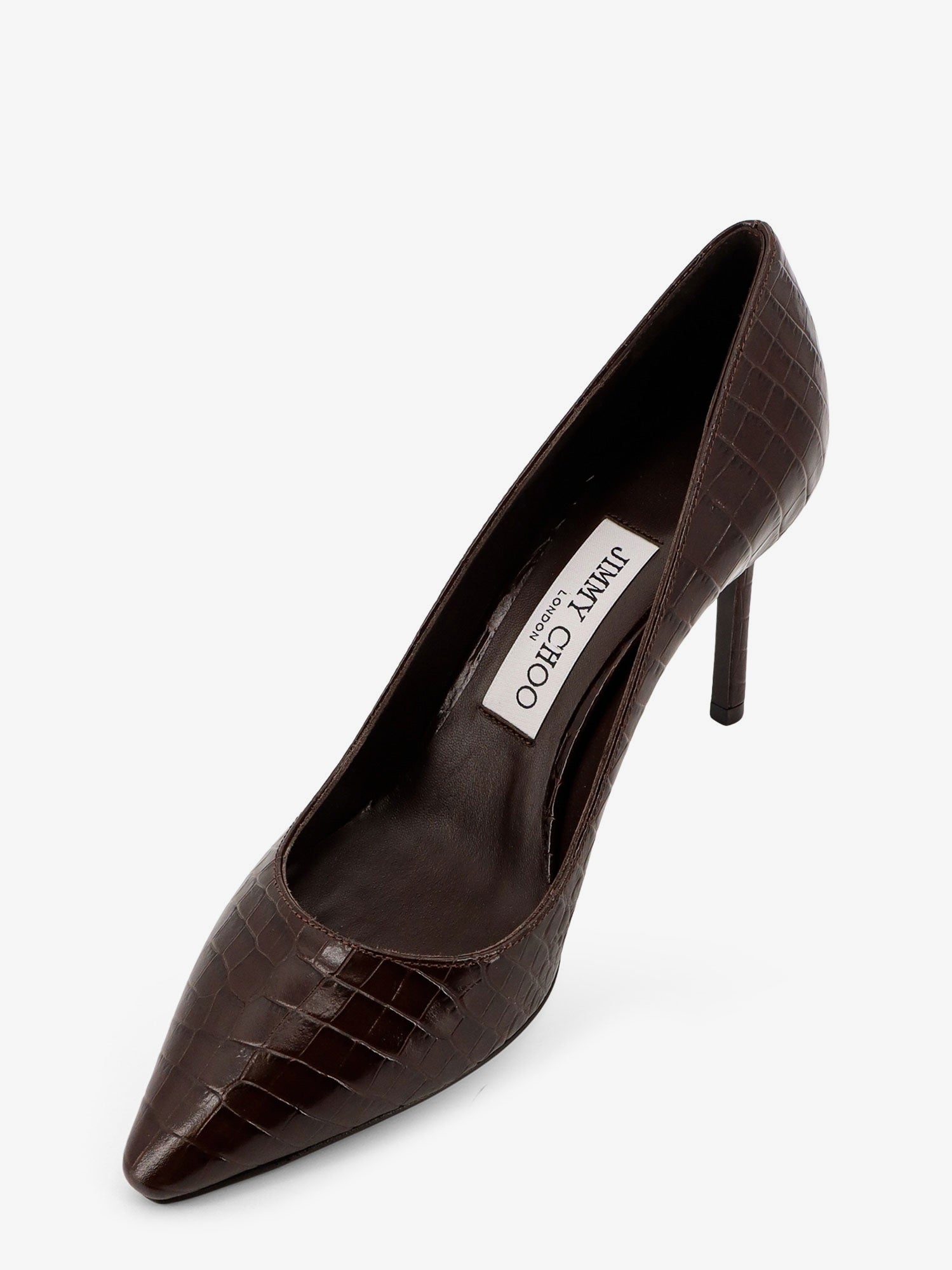 Jimmy Choo Romy 85 Leather Pumps With Croco Effect
