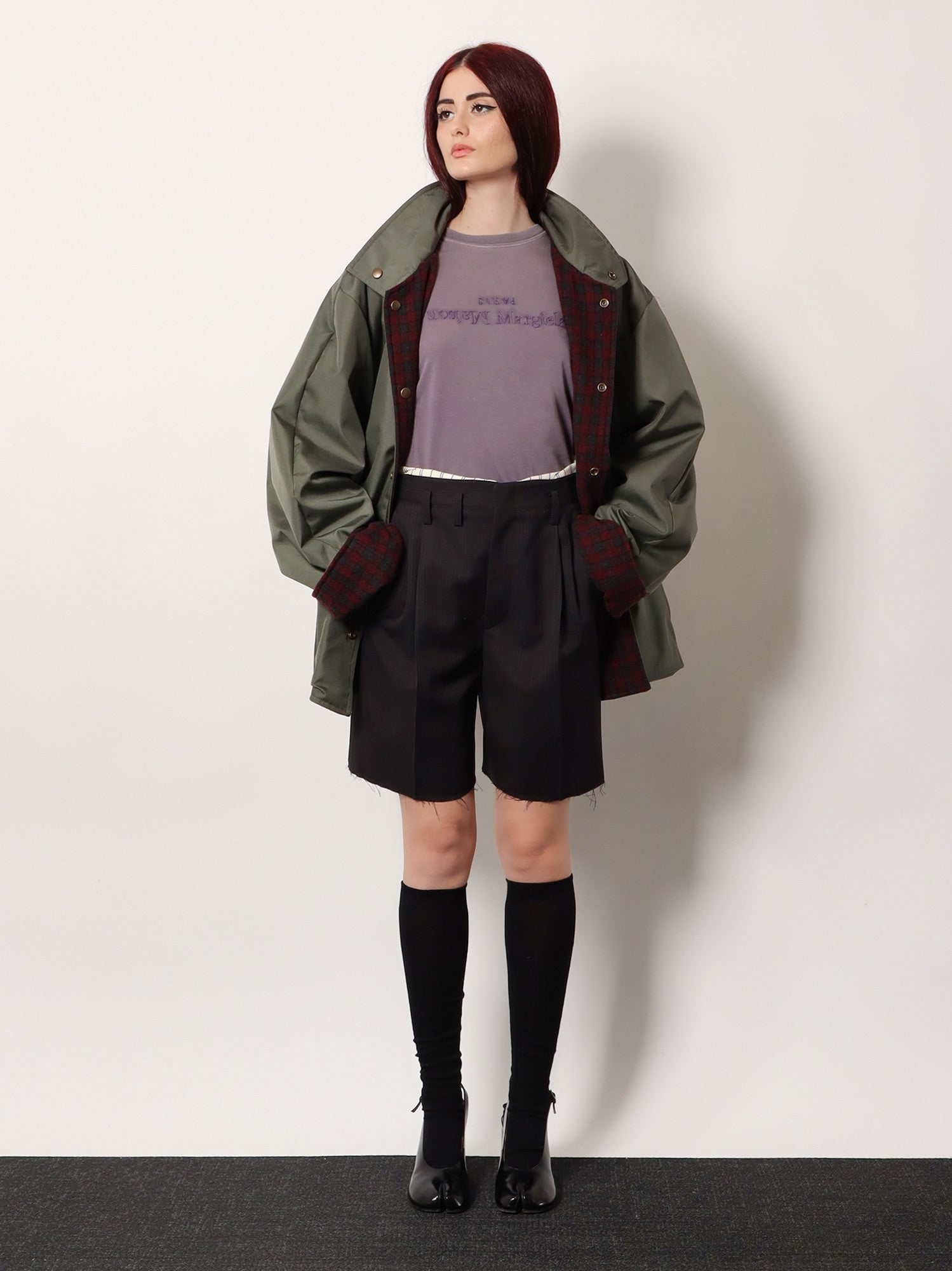 Maison Margiela Striped Virgin Wool Shorts