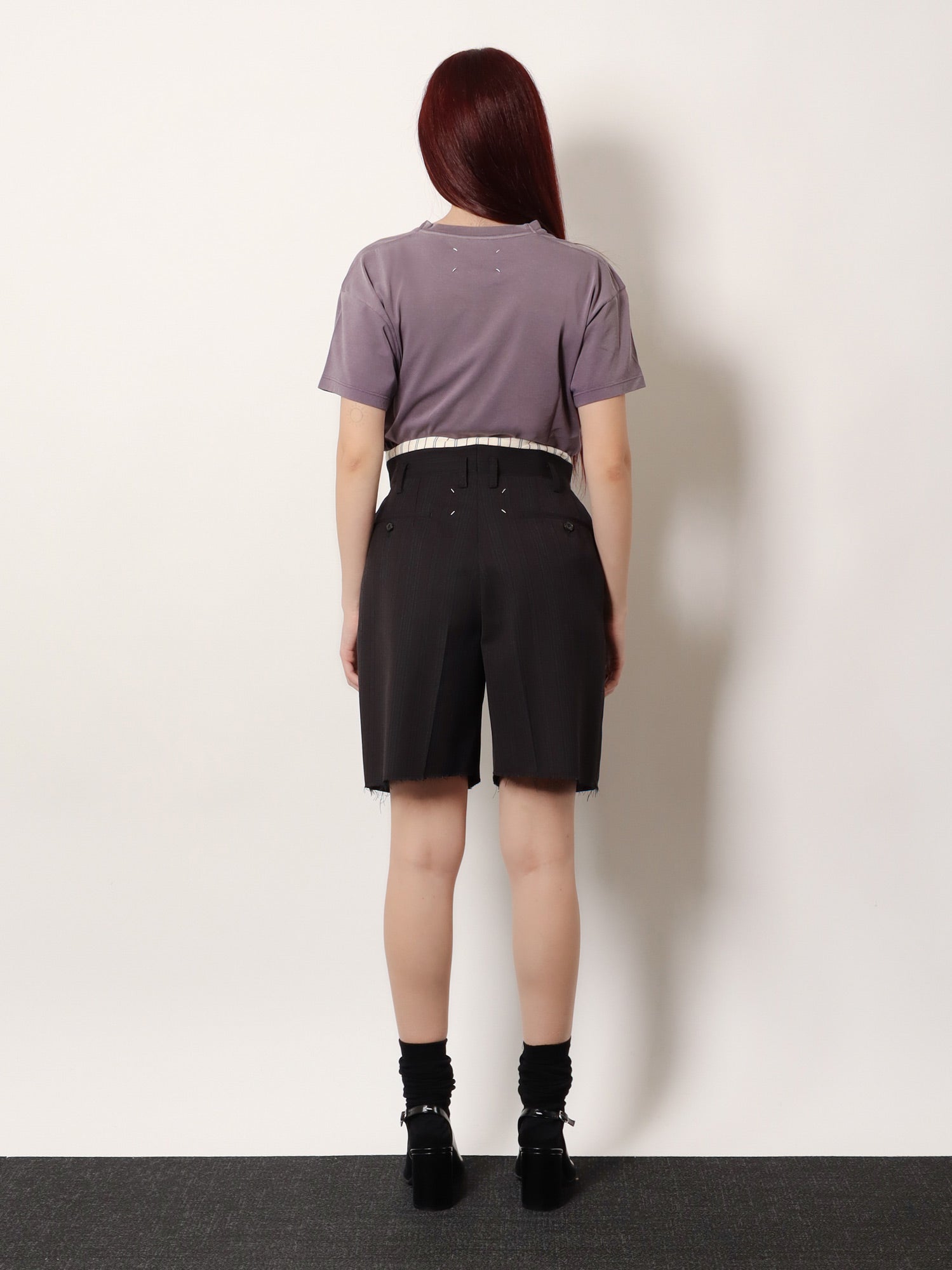 Maison Margiela Striped Virgin Wool Shorts