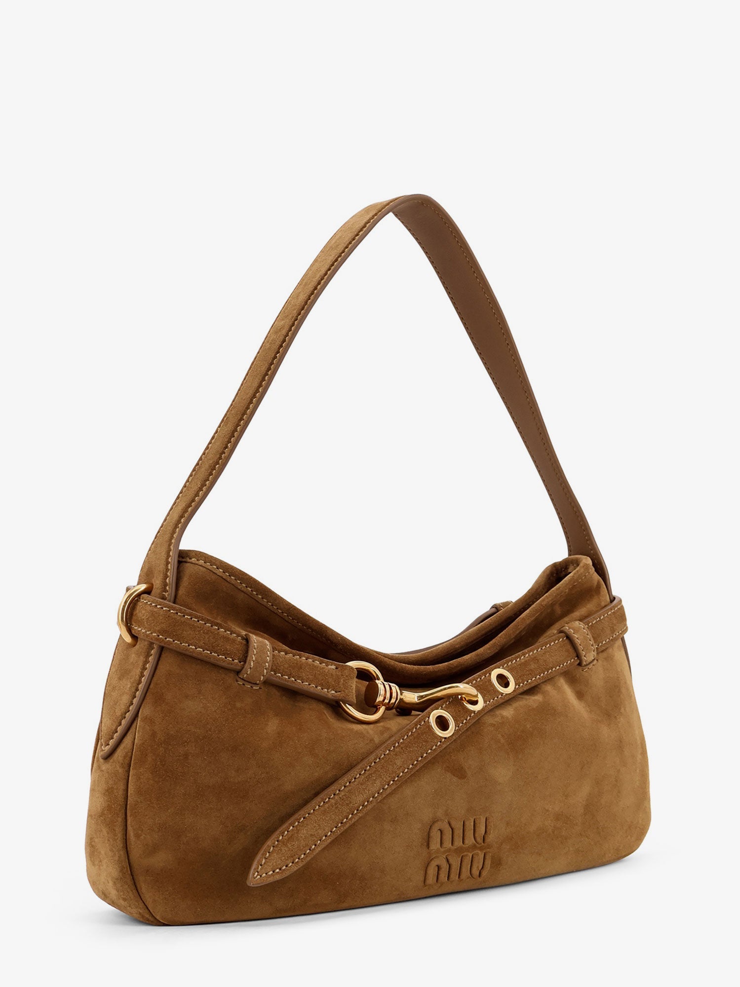 Miu Miu Aventure Suede Shoulder Bag