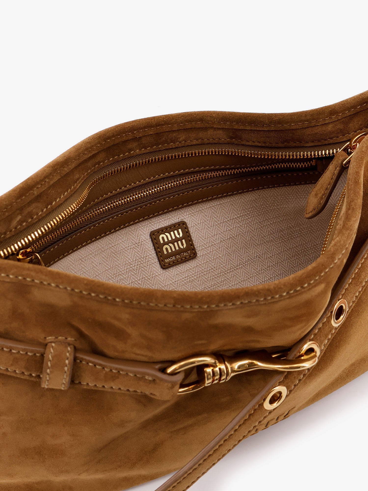 Miu Miu Aventure Suede Shoulder Bag