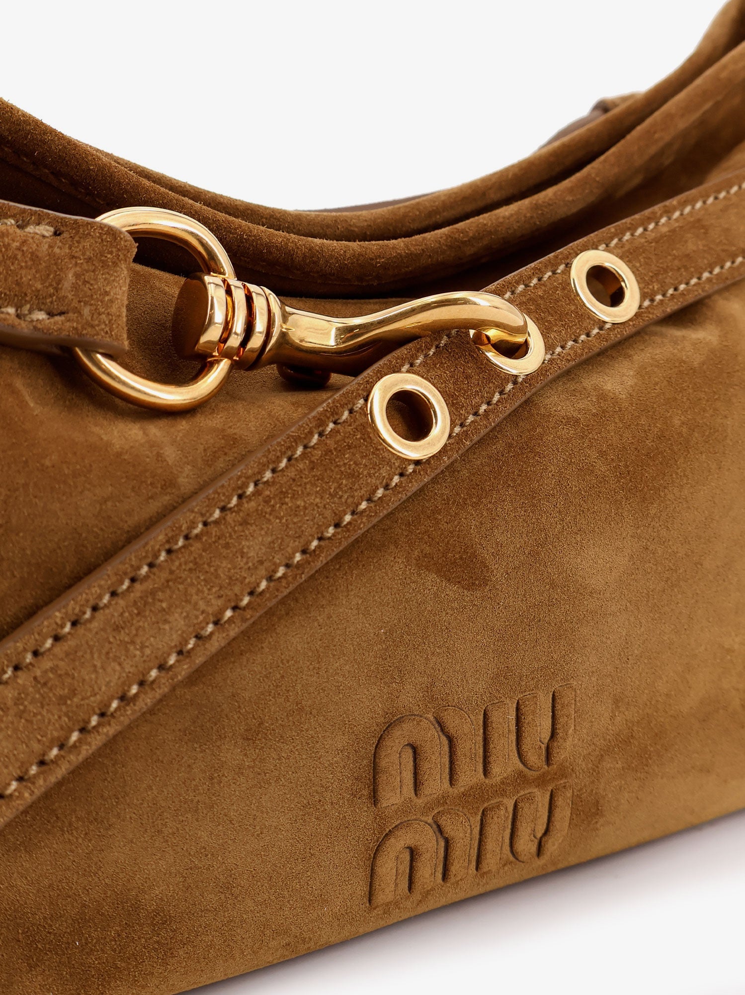 Miu Miu Aventure Suede Shoulder Bag