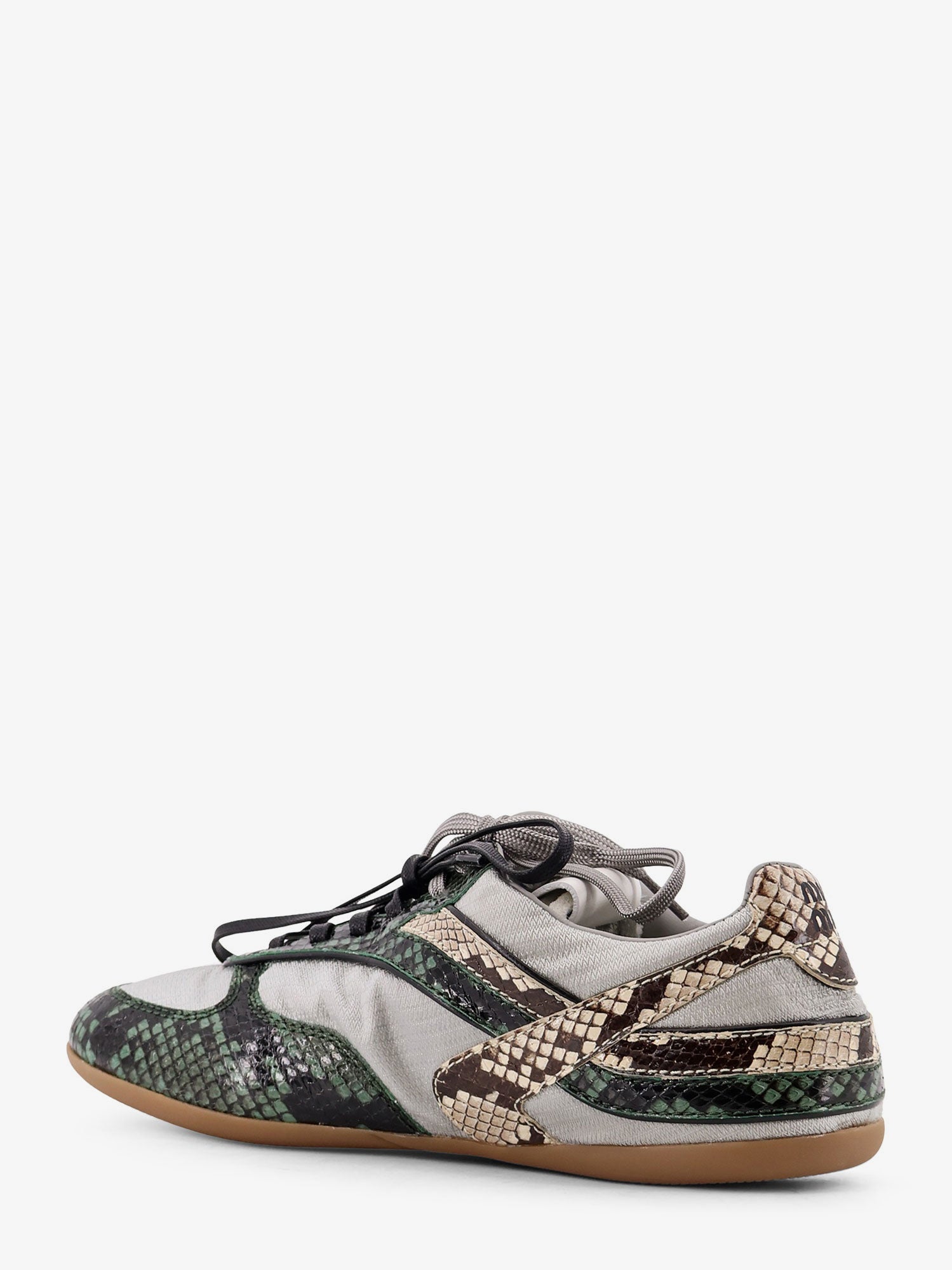 Miu Miu Gymnasium Technical Fabric And Python-print Aisley Sneakers