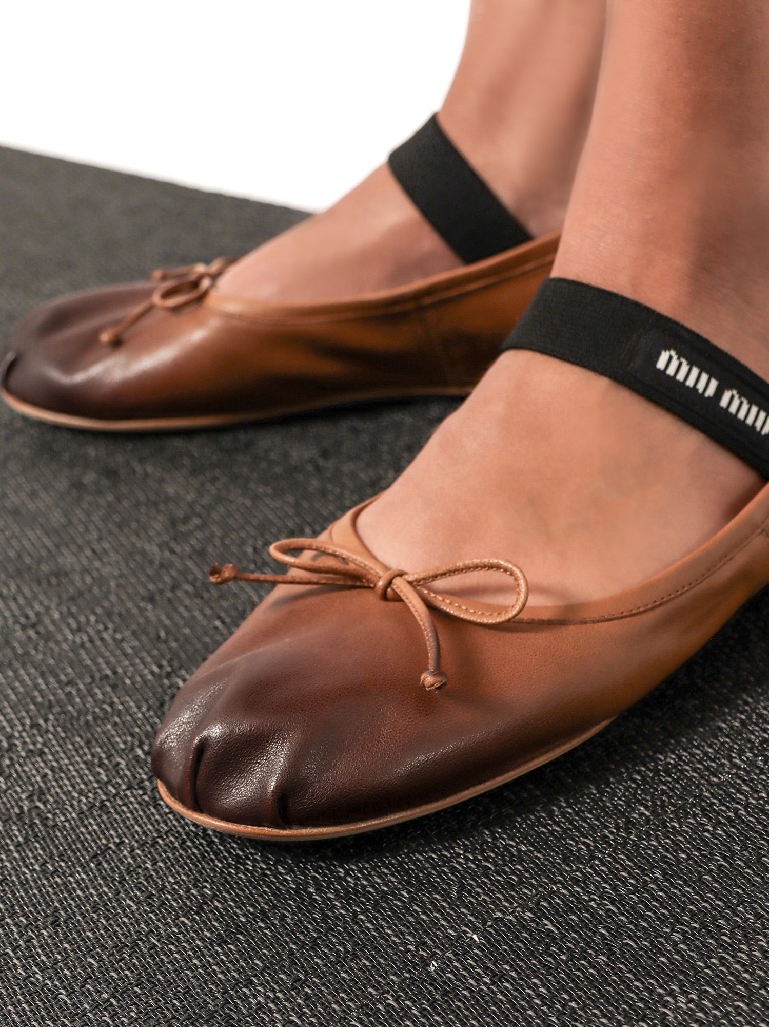 Miu Miu Leather Ballerinas