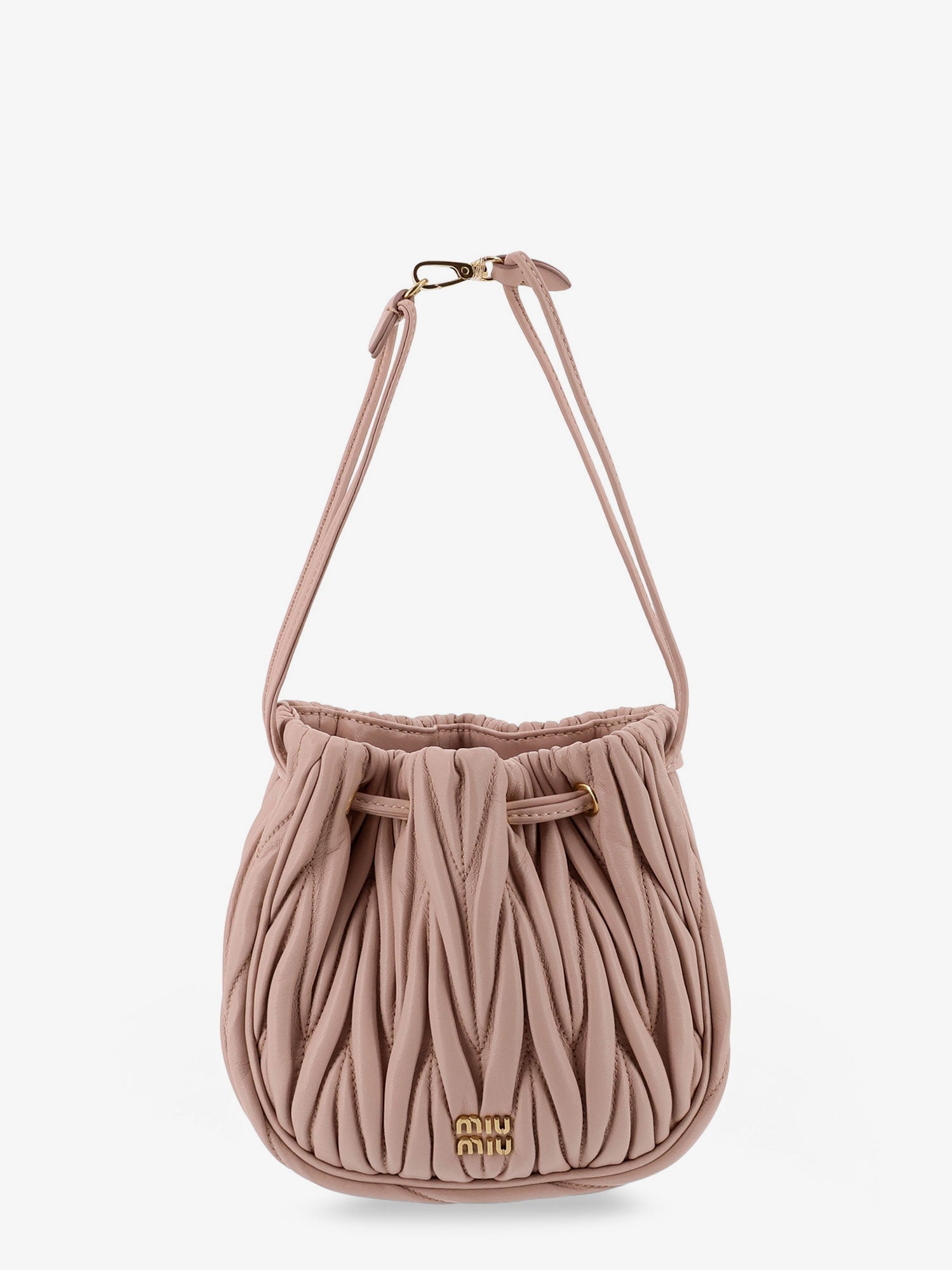 Miu Miu Matelassé Leather Bucket Bag
