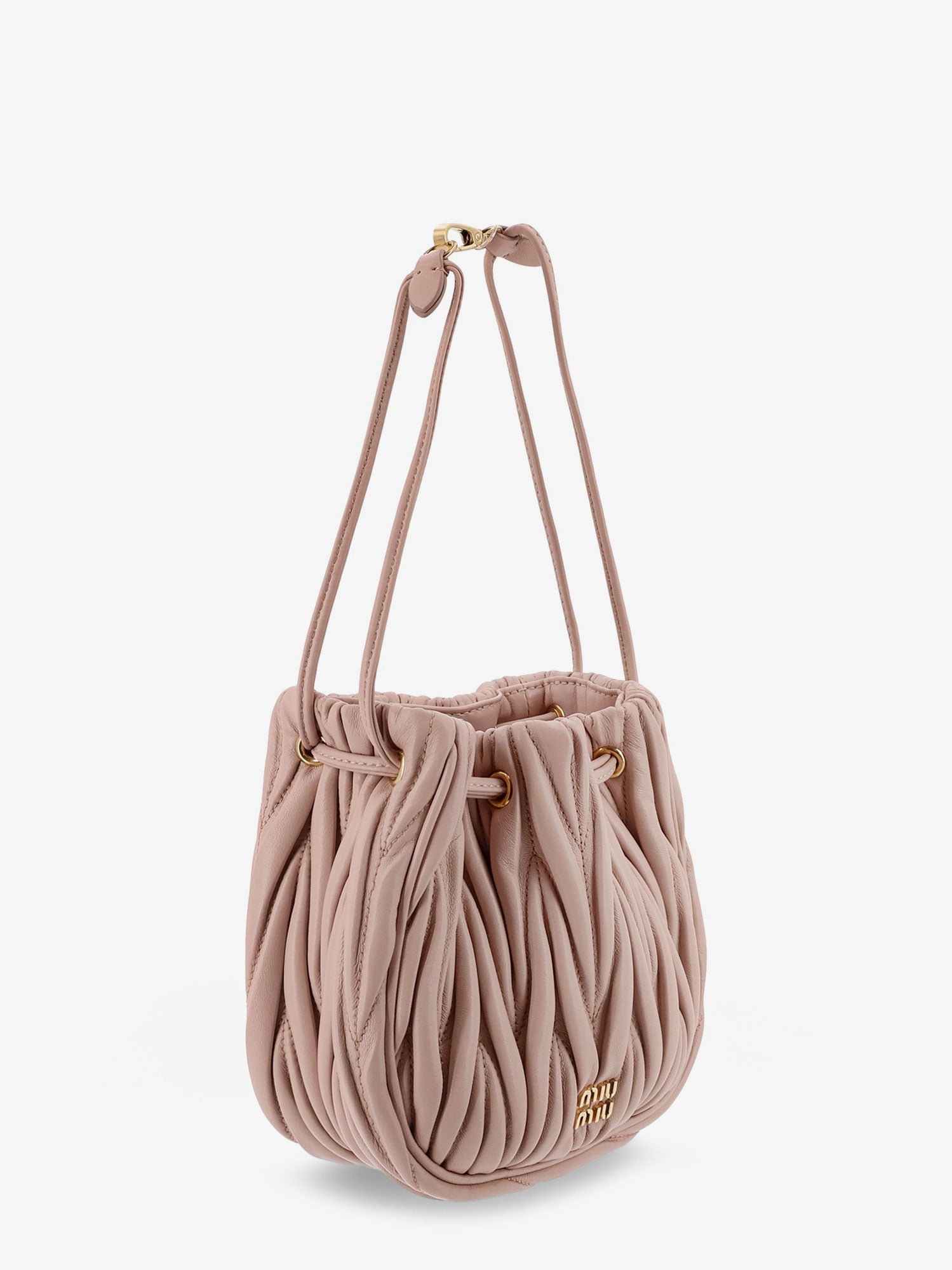 Miu Miu Matelassé Leather Bucket Bag