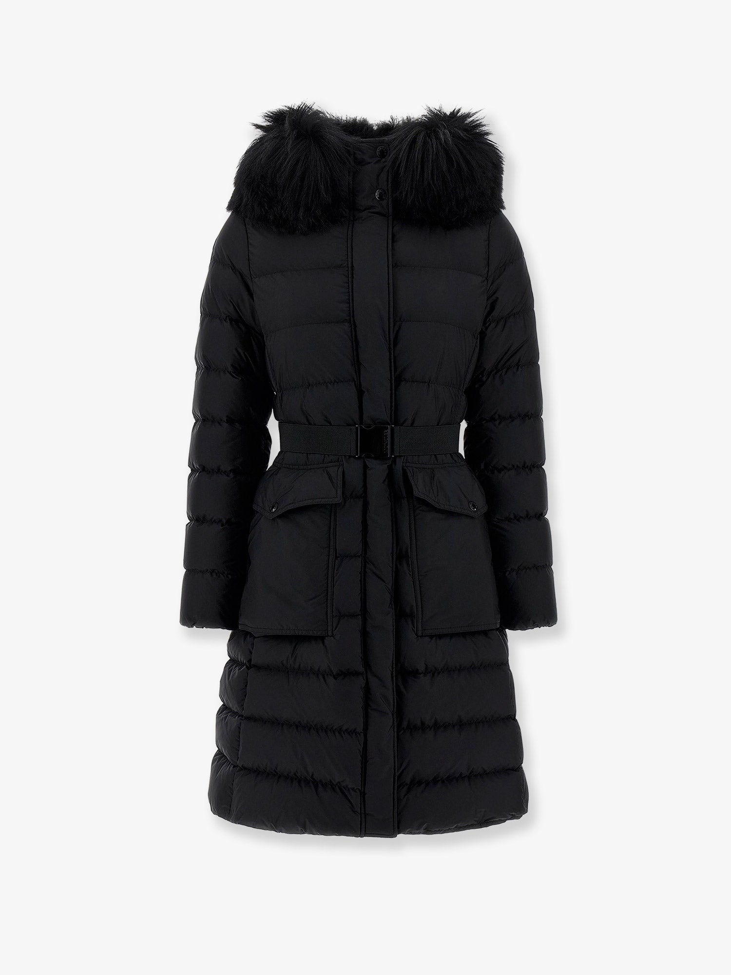 Moncler Khloesse Nylon Long Down Jacket