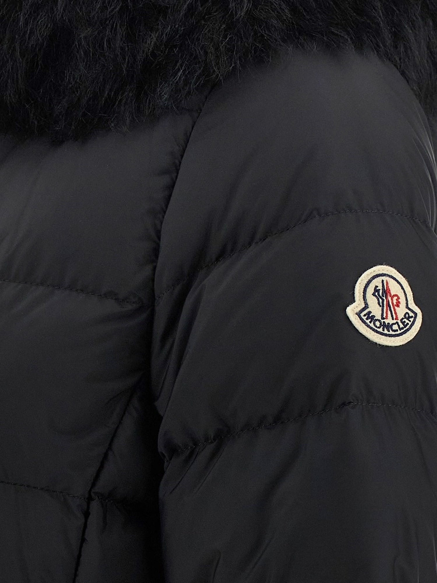 Moncler Khloesse Nylon Long Down Jacket