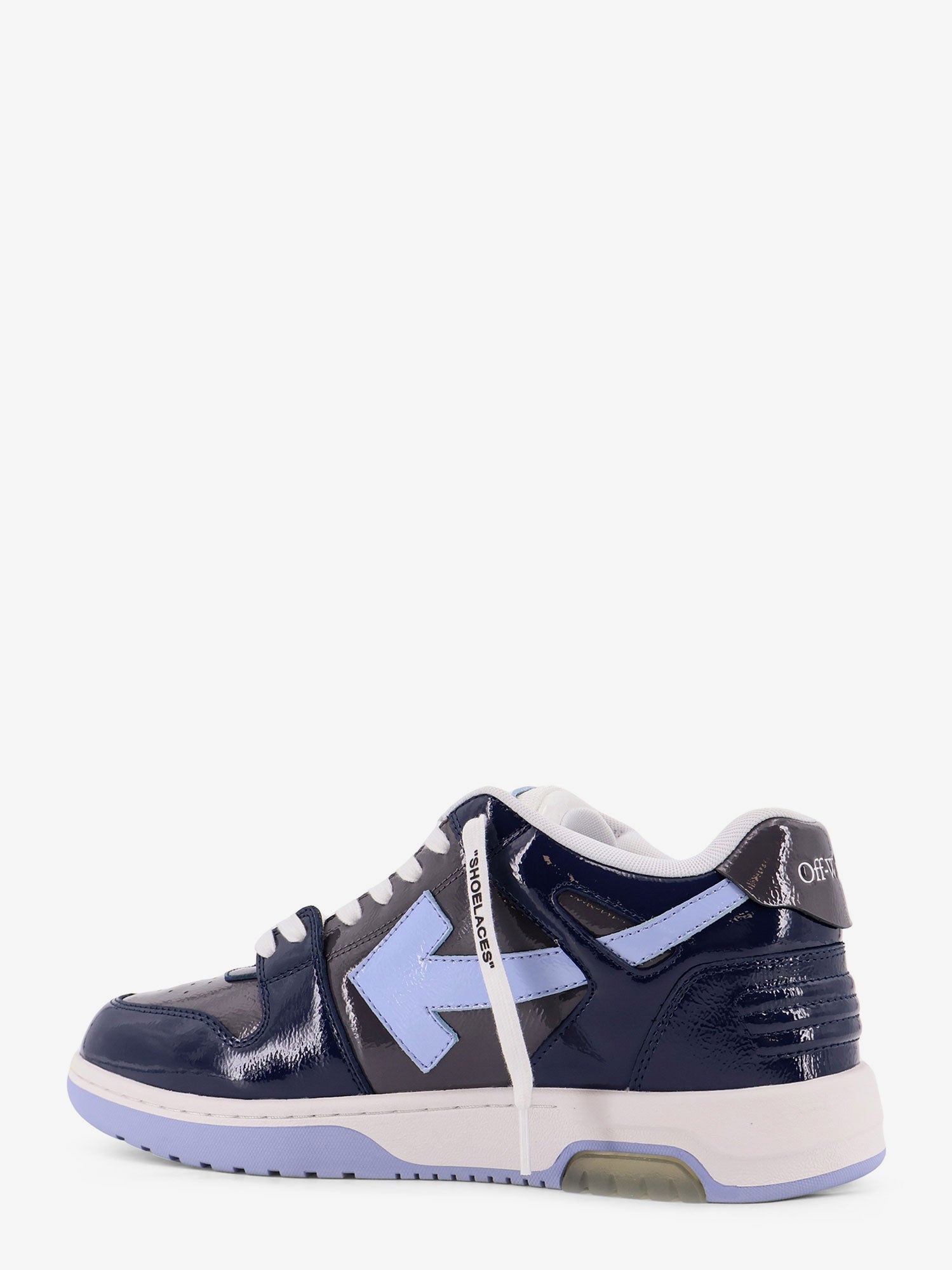 Off-White Ooo Patent Lea Low-top Patent Leather Sneakers