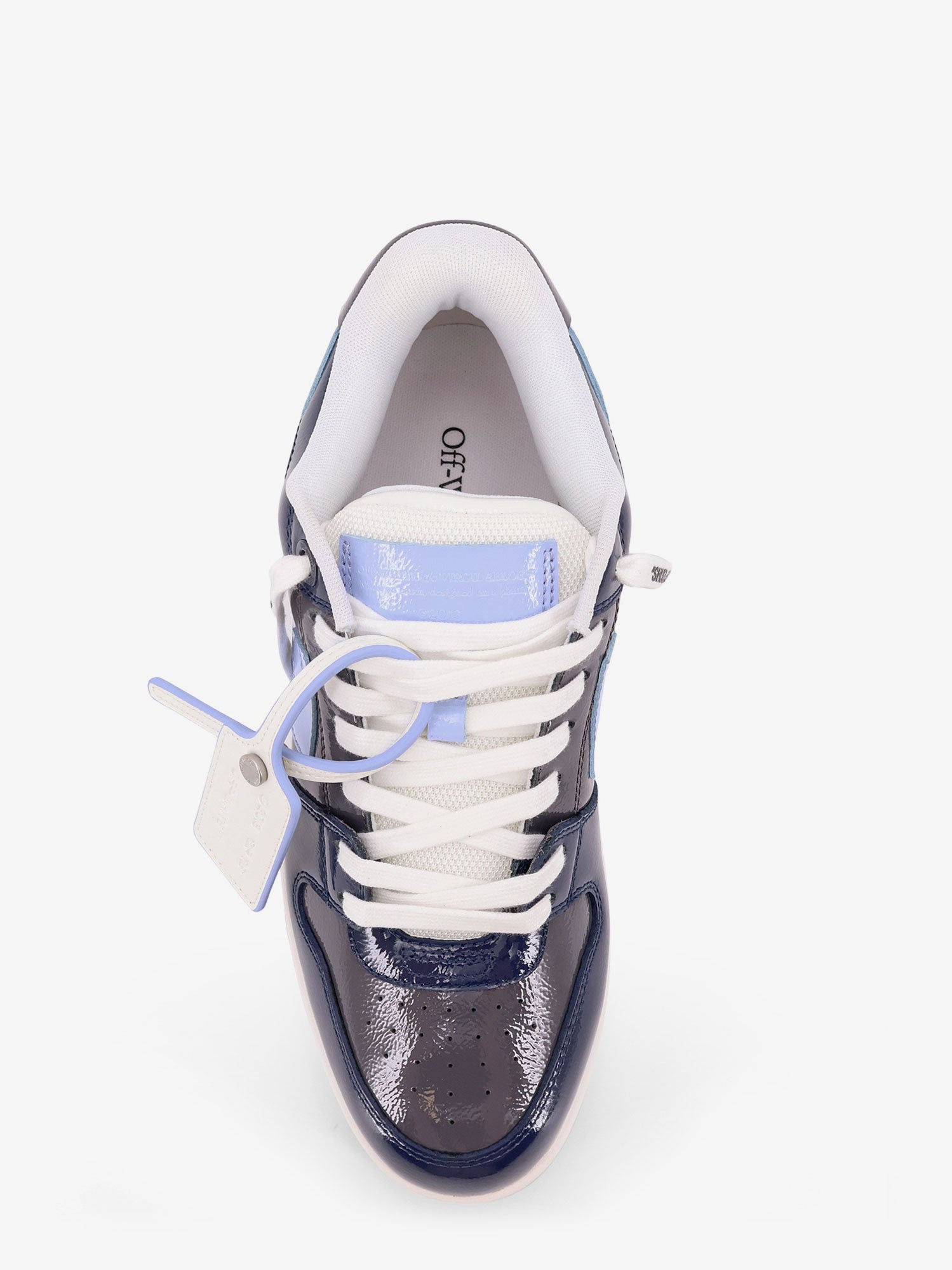 Off-White Ooo Patent Lea Low-top Patent Leather Sneakers