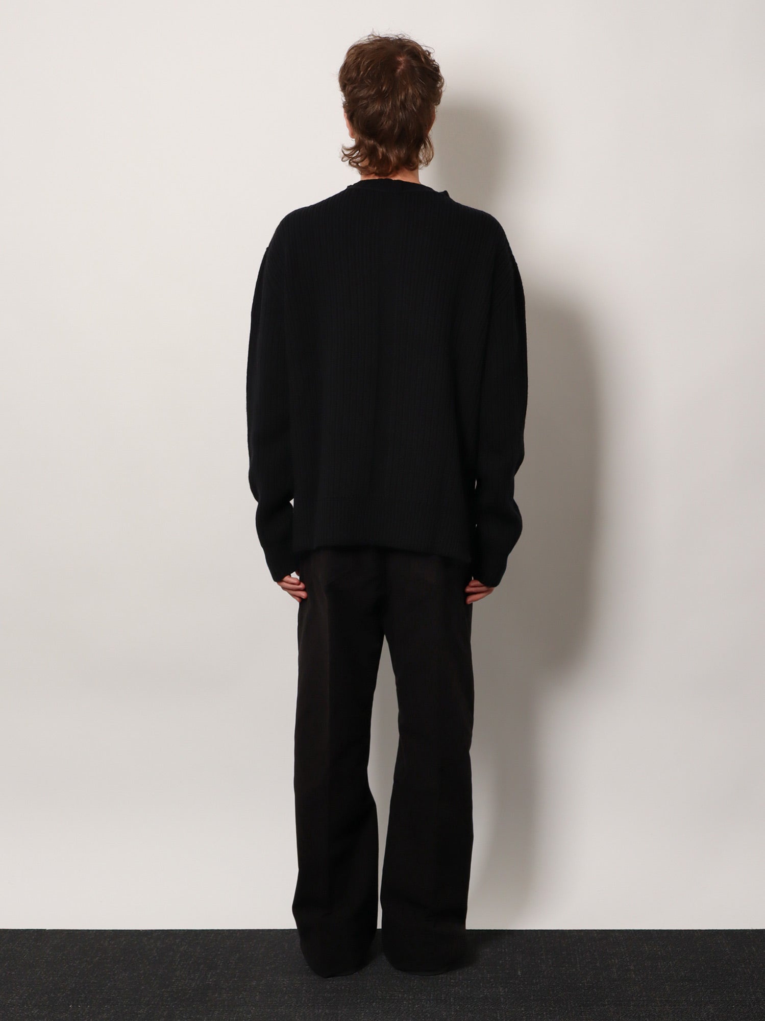 Rick Owens Fisherman Round Neck Virgin Wool Sweater