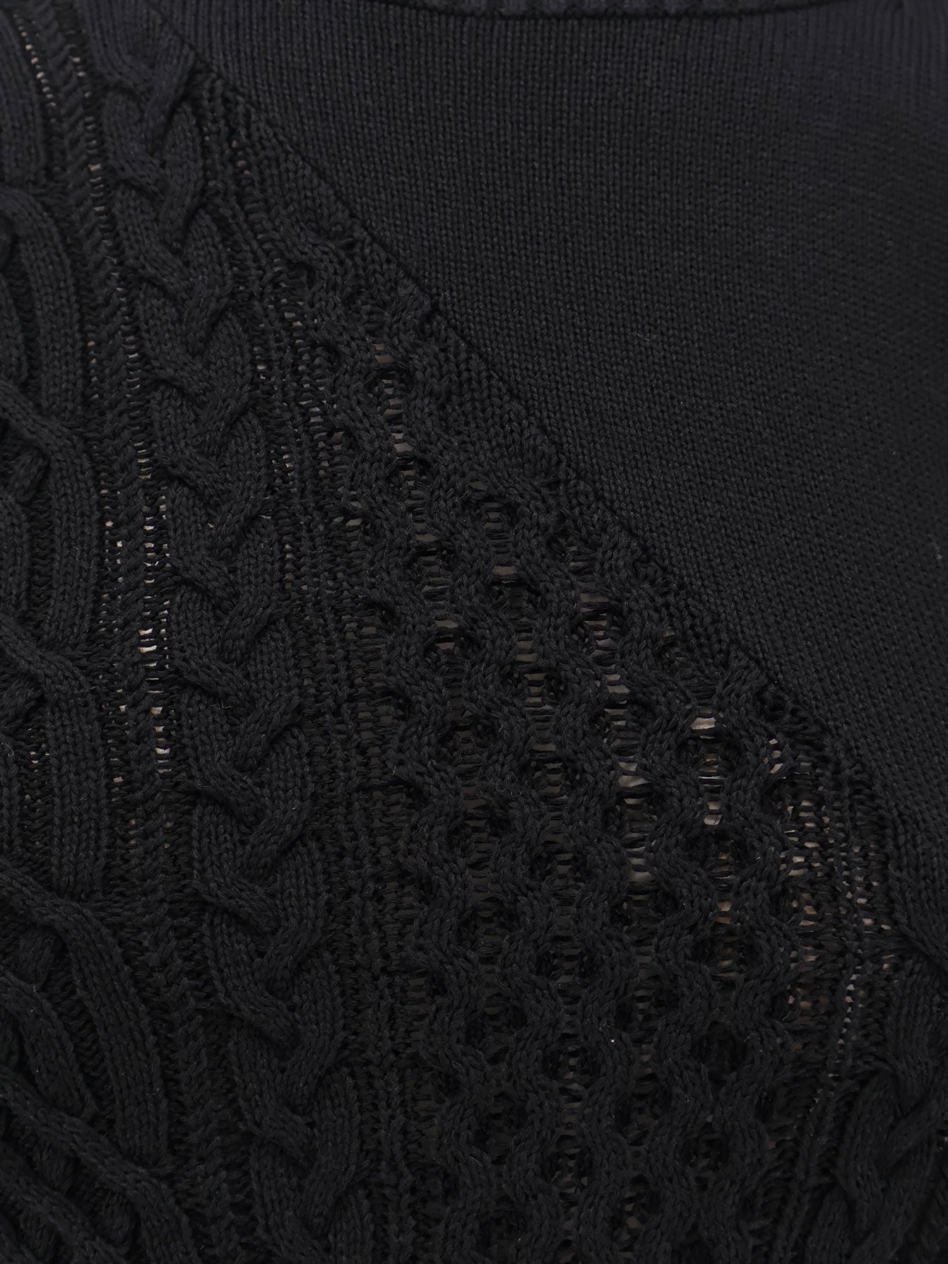 Sacai Cotton Blend Asymmetrical Sweater