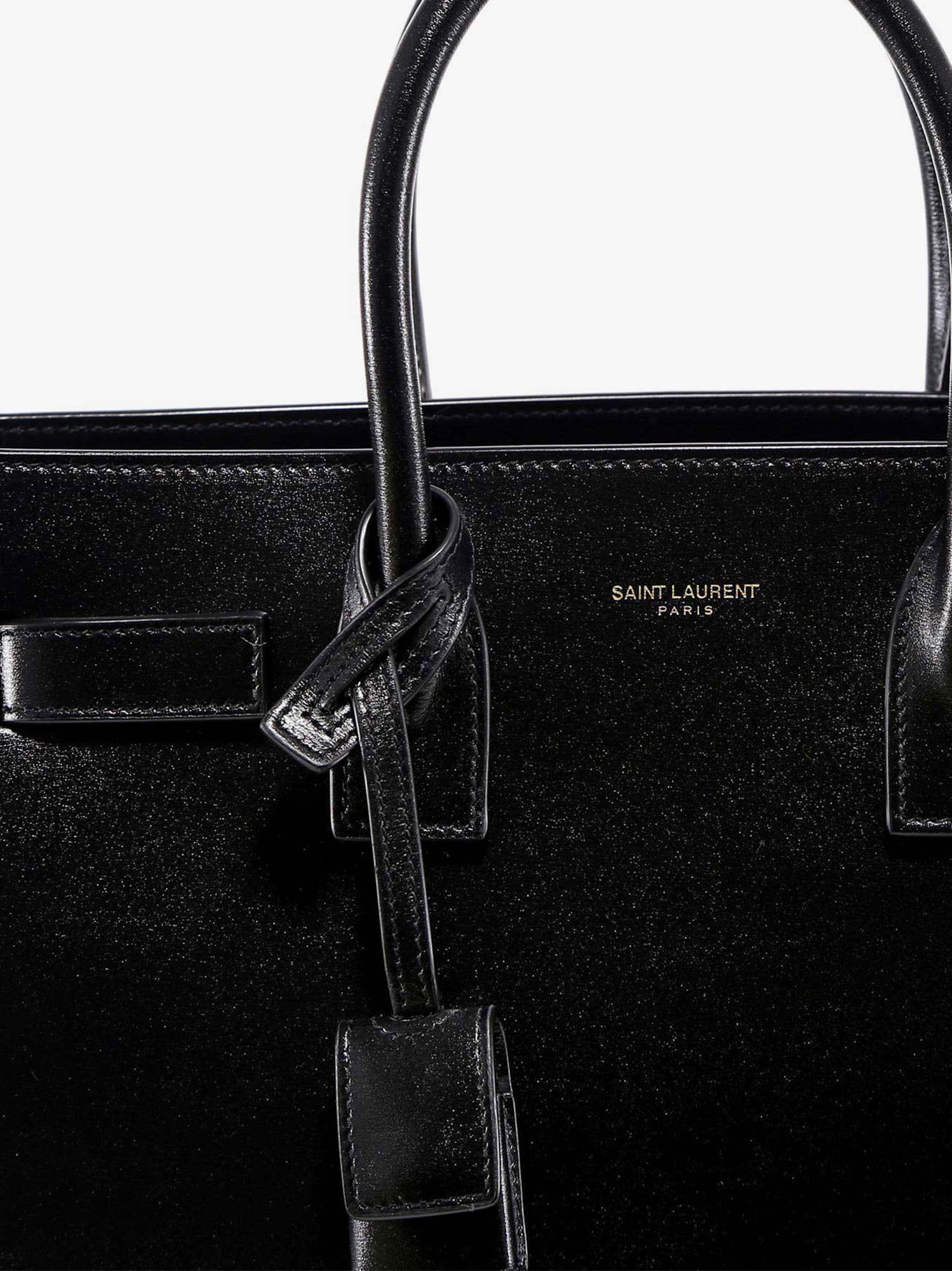 Saint Laurent Baby Sac De Jour Leather Handbag With Padlock