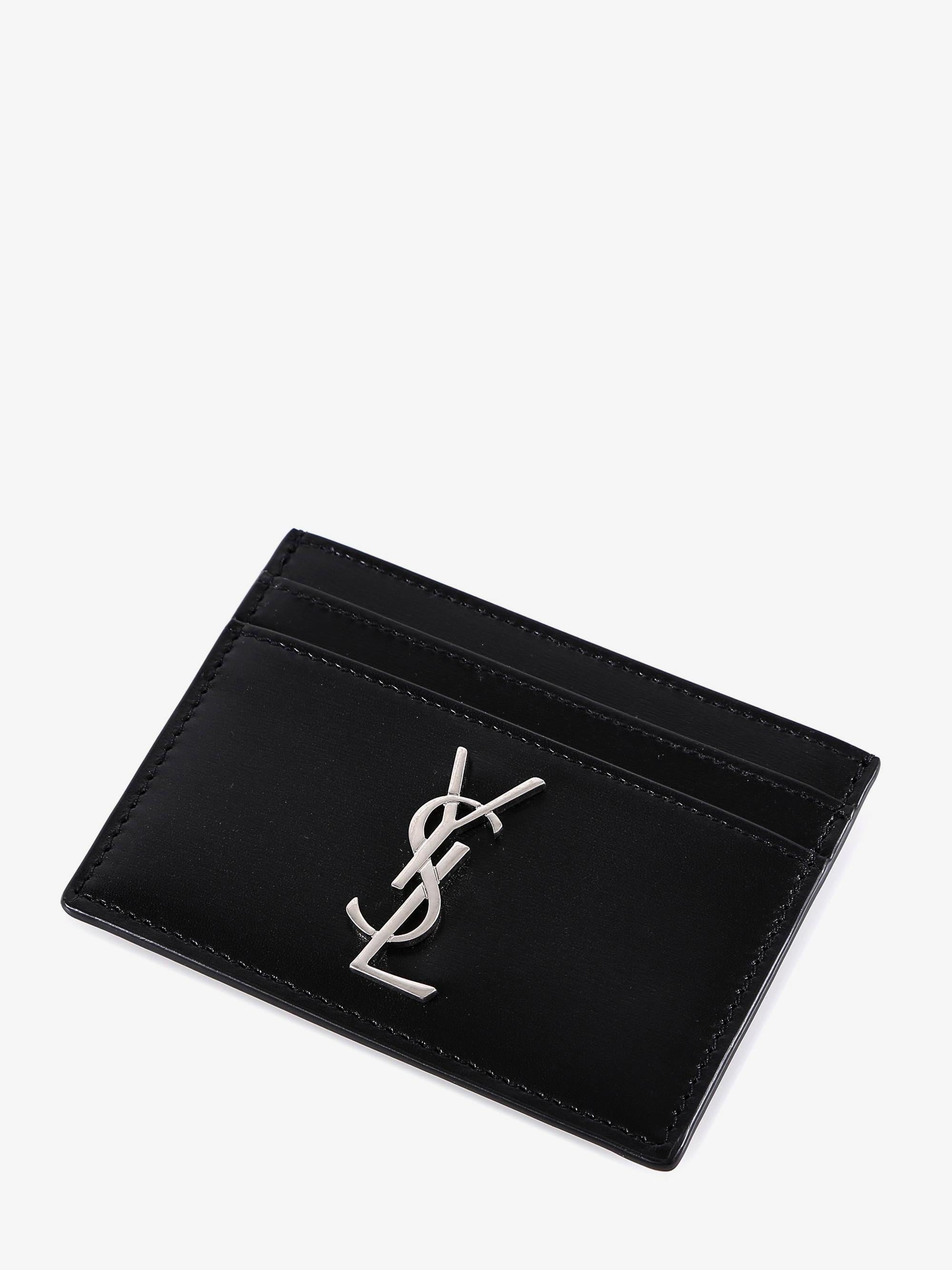 Saint Laurent Cassandre Leather Card Holder