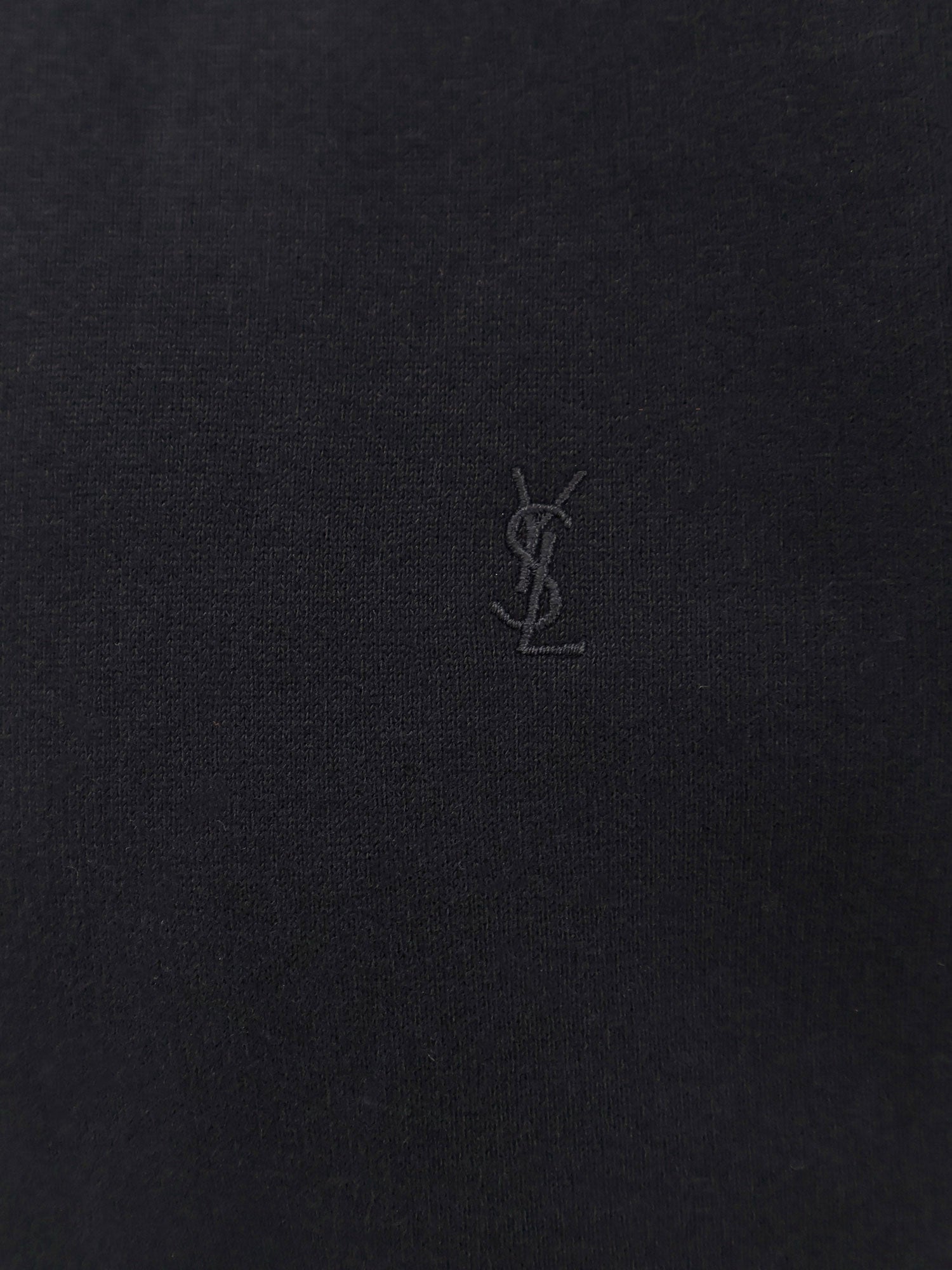 Saint Laurent Certified Cotton Sweatshirt With Cassandre Embroidery