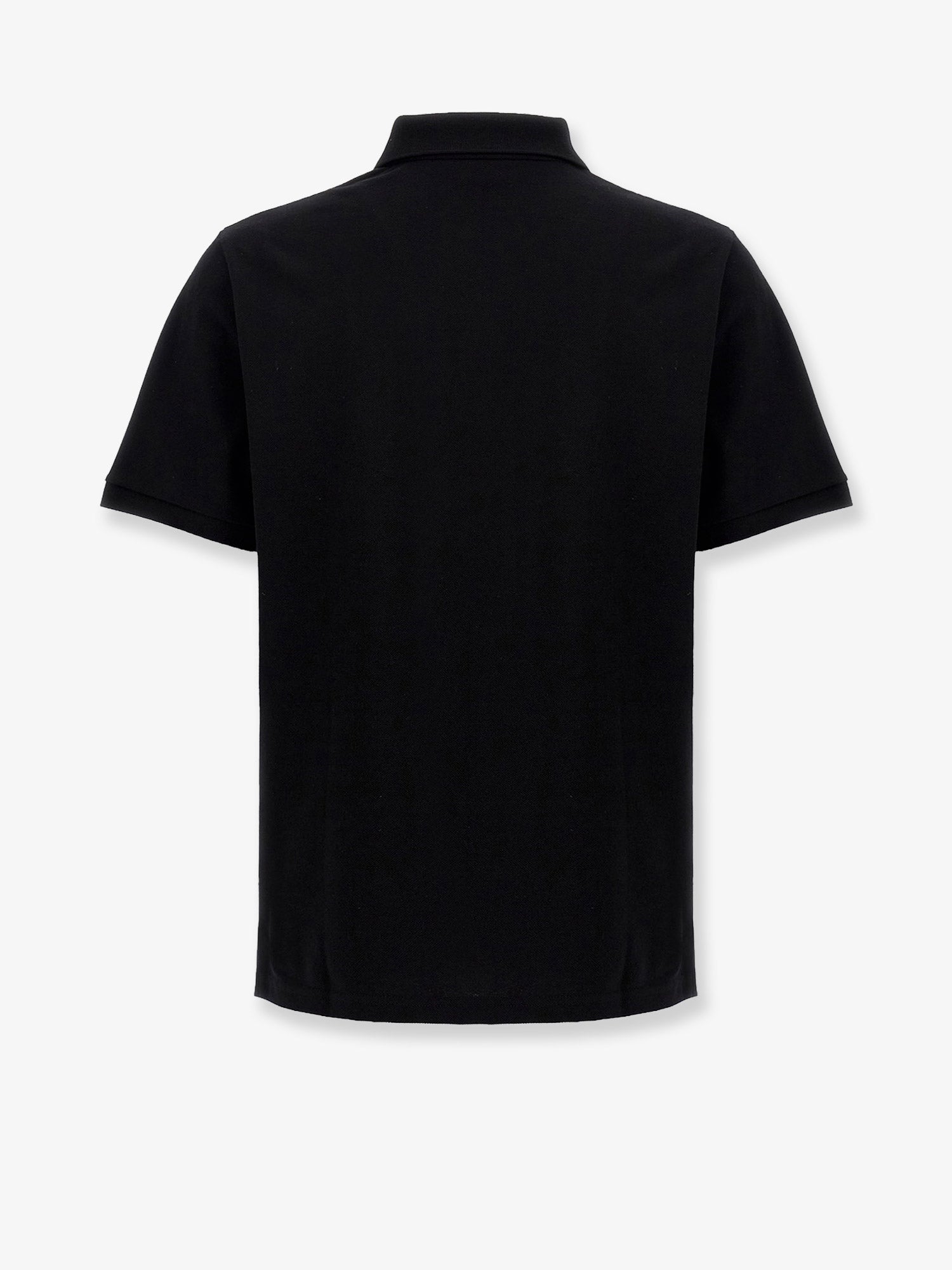 Saint Laurent Cotton Blend Polo Shirt With Cassandre Embroidery