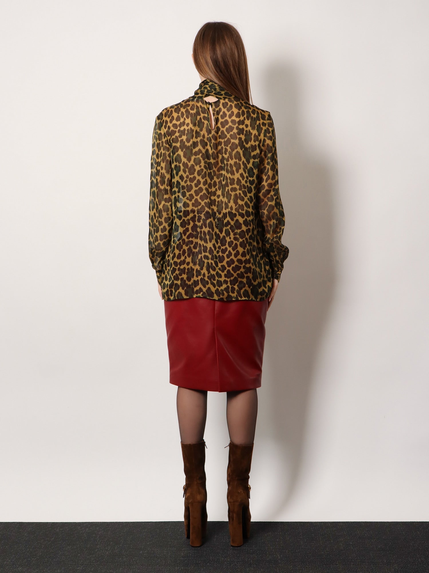 Saint Laurent Silk Shirt With Lavallière Neckline