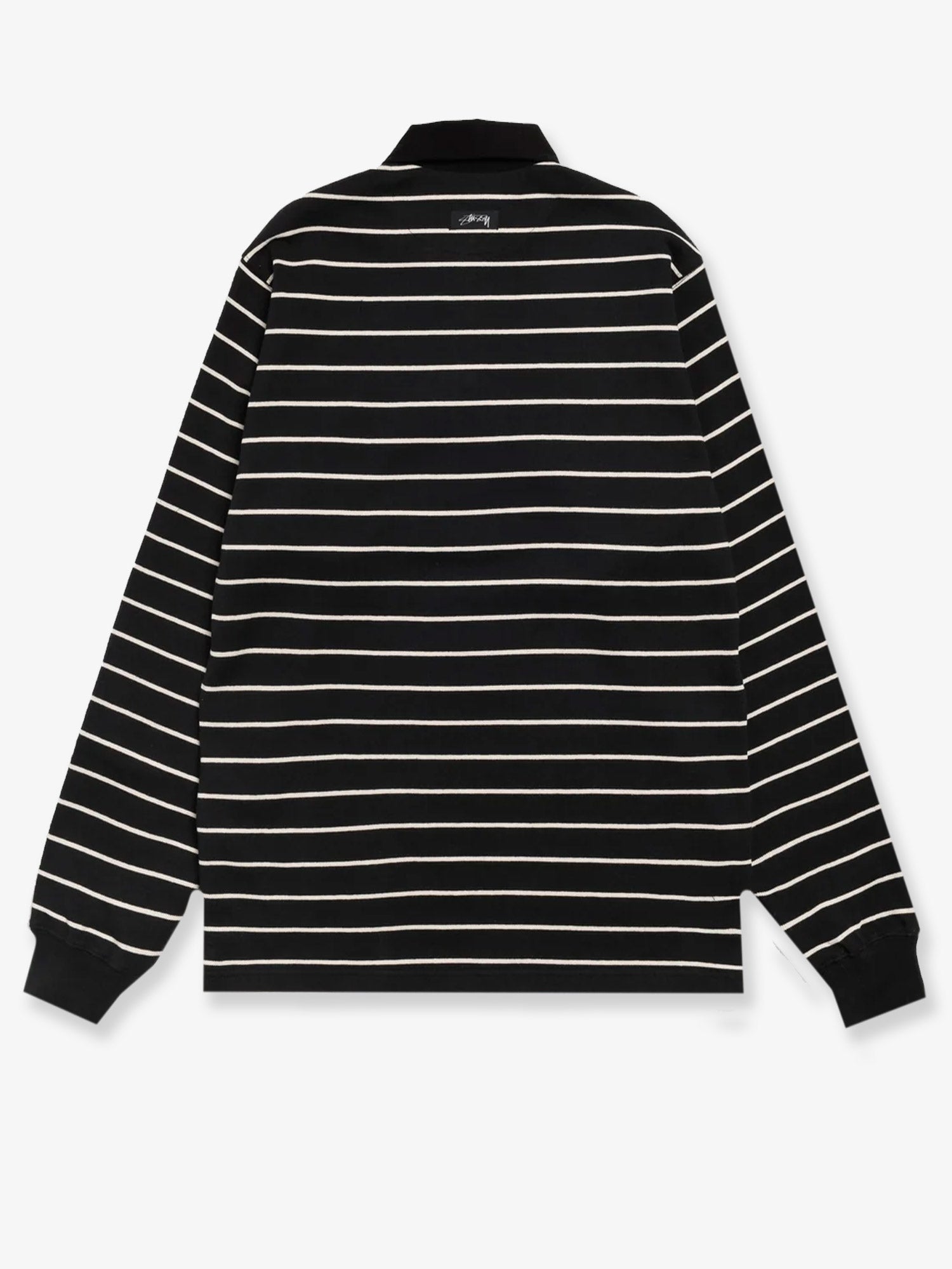 Stüssy Pin Striped Rugby Cotton Polo Shirt