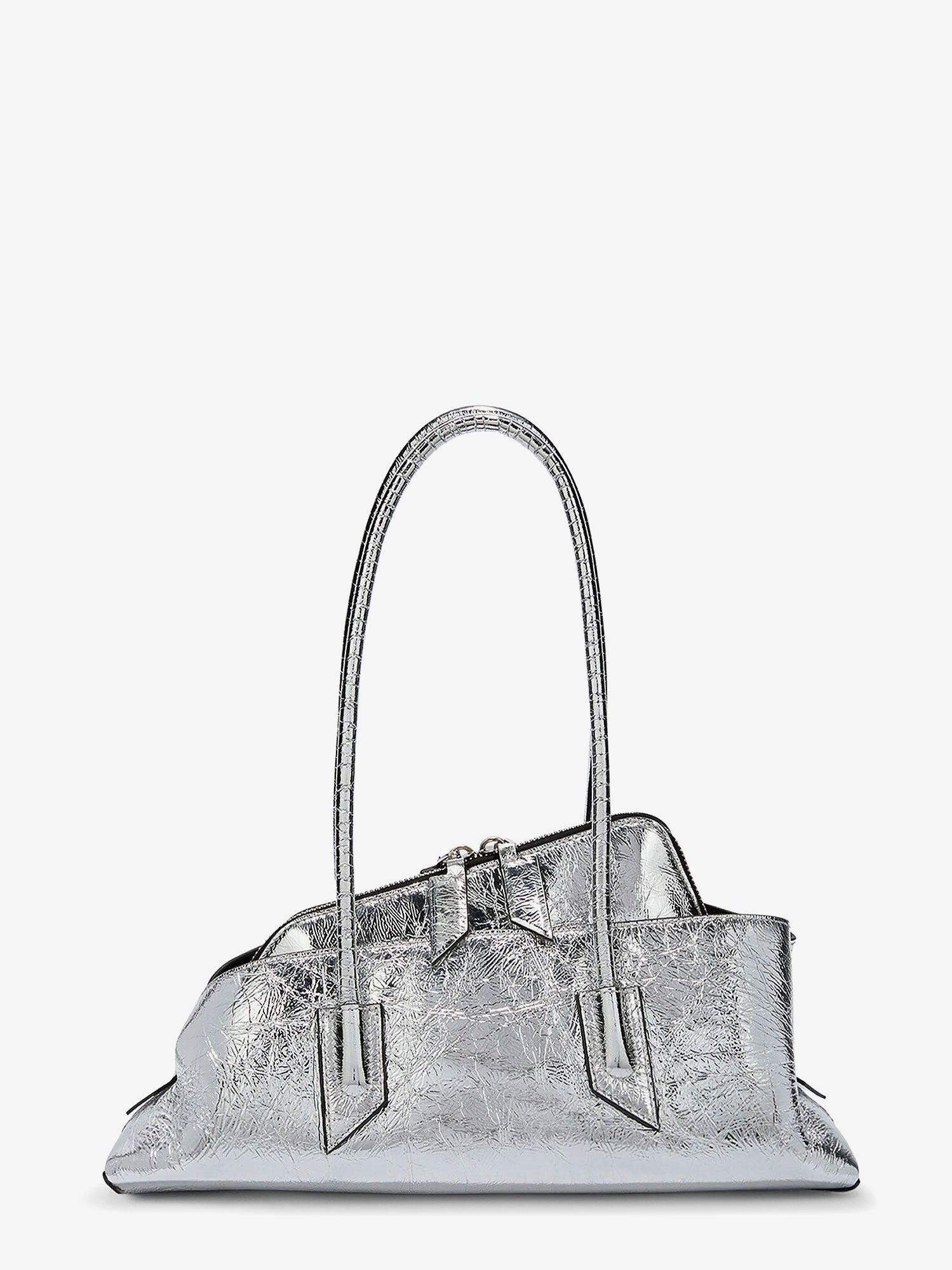 The Attico Laminated Leather La Passeggiata Small Shoulder Bag