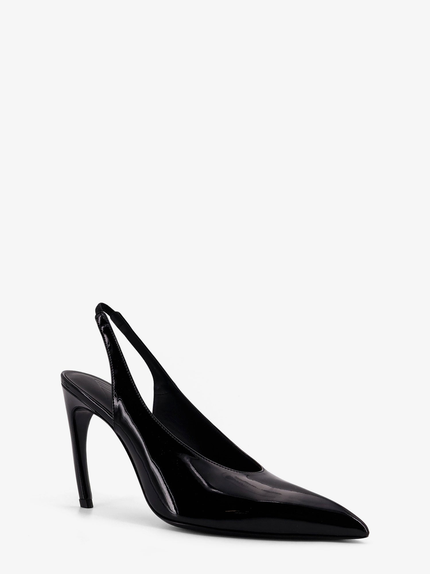 The Attico Viper Leather Slingback Pumps