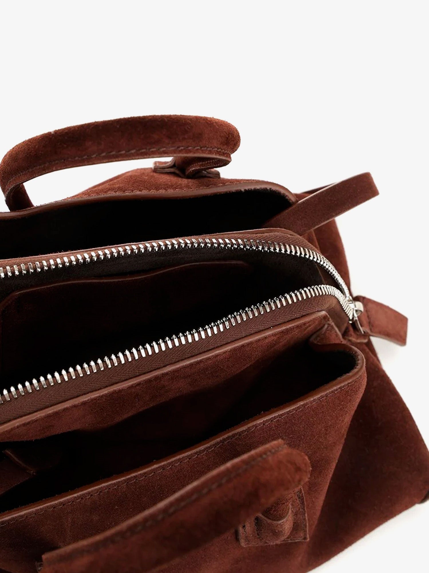 The Attico La Passeggiata Mini Suede Handbag