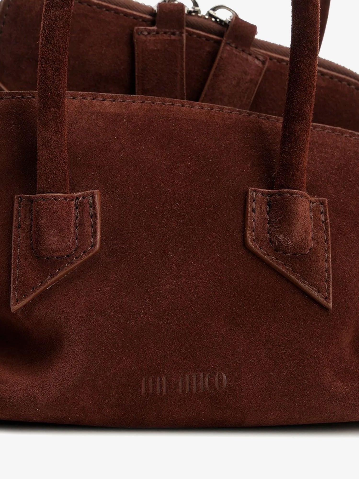 The Attico La Passeggiata Mini Suede Handbag