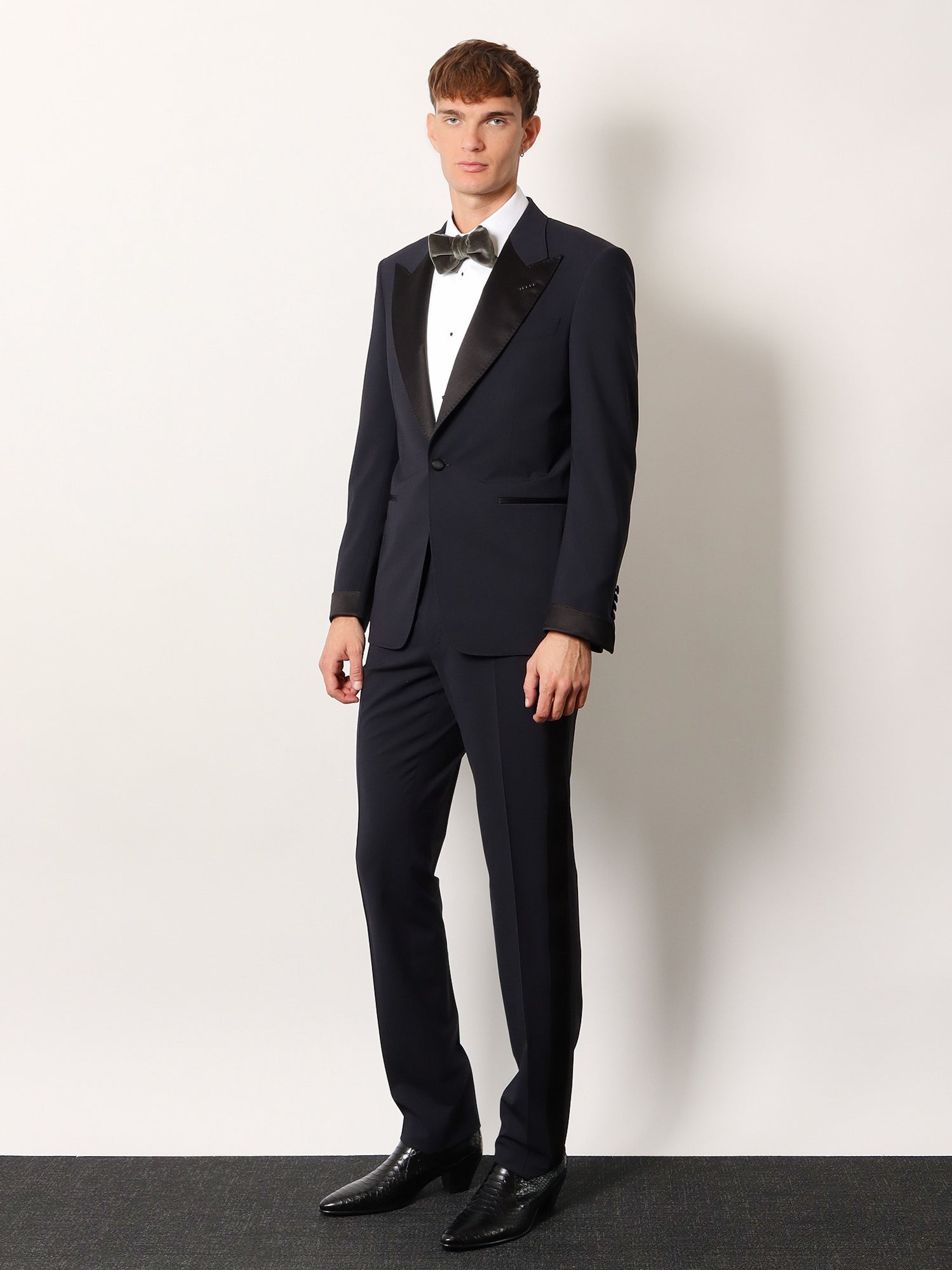 Tom Ford Wool Tuxedo With Contrasting Profiles