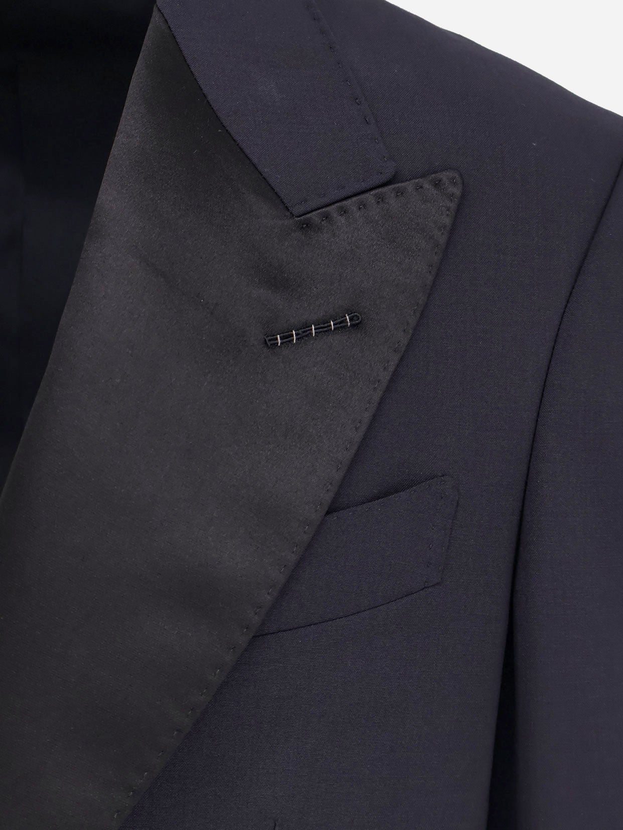 Tom Ford Wool Tuxedo With Contrasting Profiles