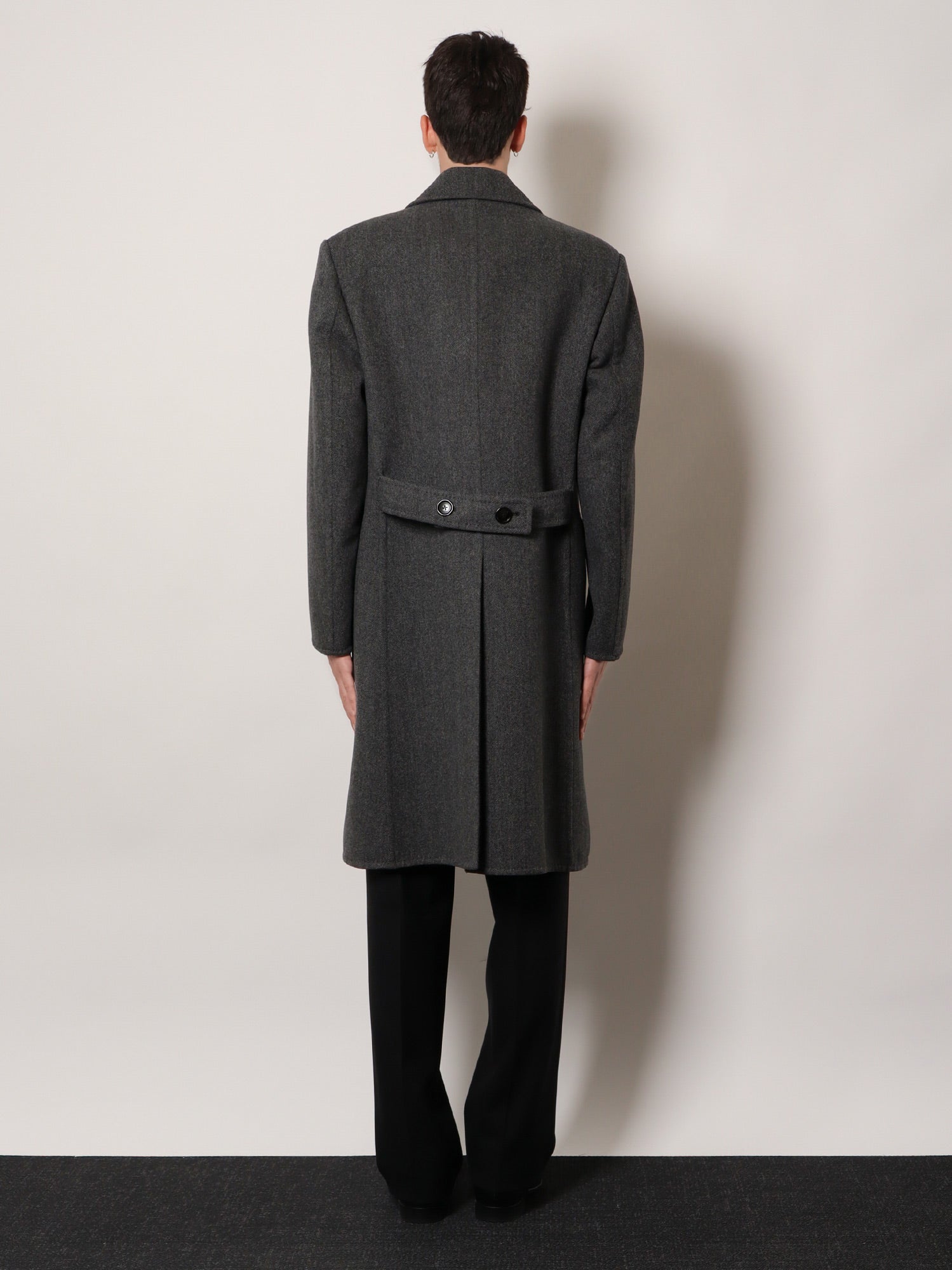 Tom Ford Double-breasted Wool Coat With Herringbone Motif