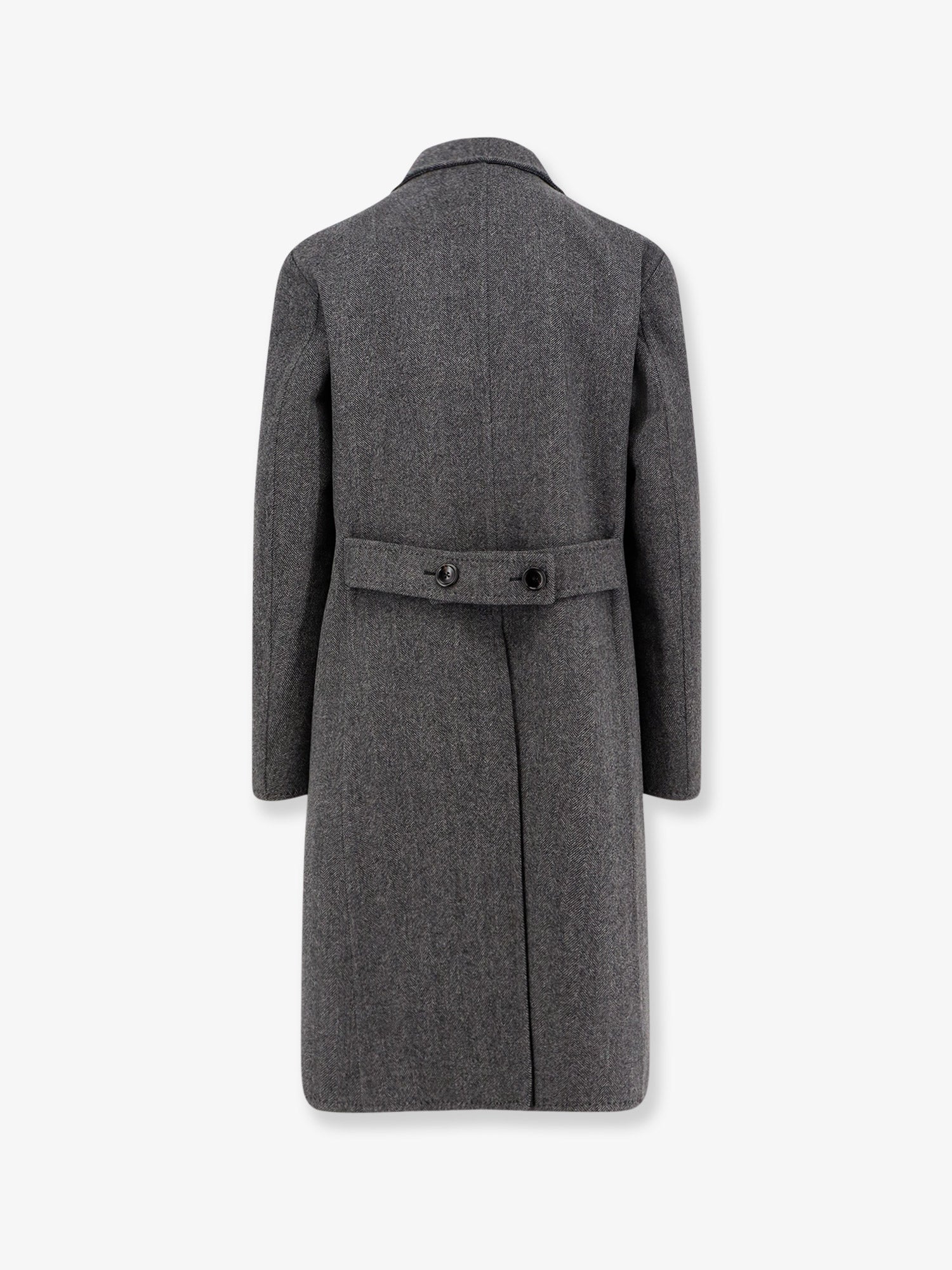 Tom Ford Double-breasted Wool Coat With Herringbone Motif