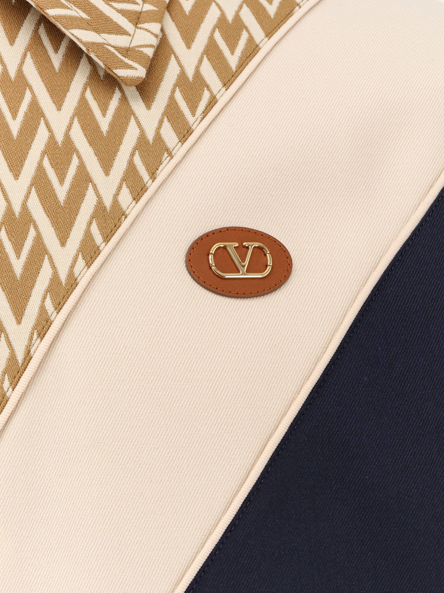 Valentino Toute La V Wool And Cotton Jacket