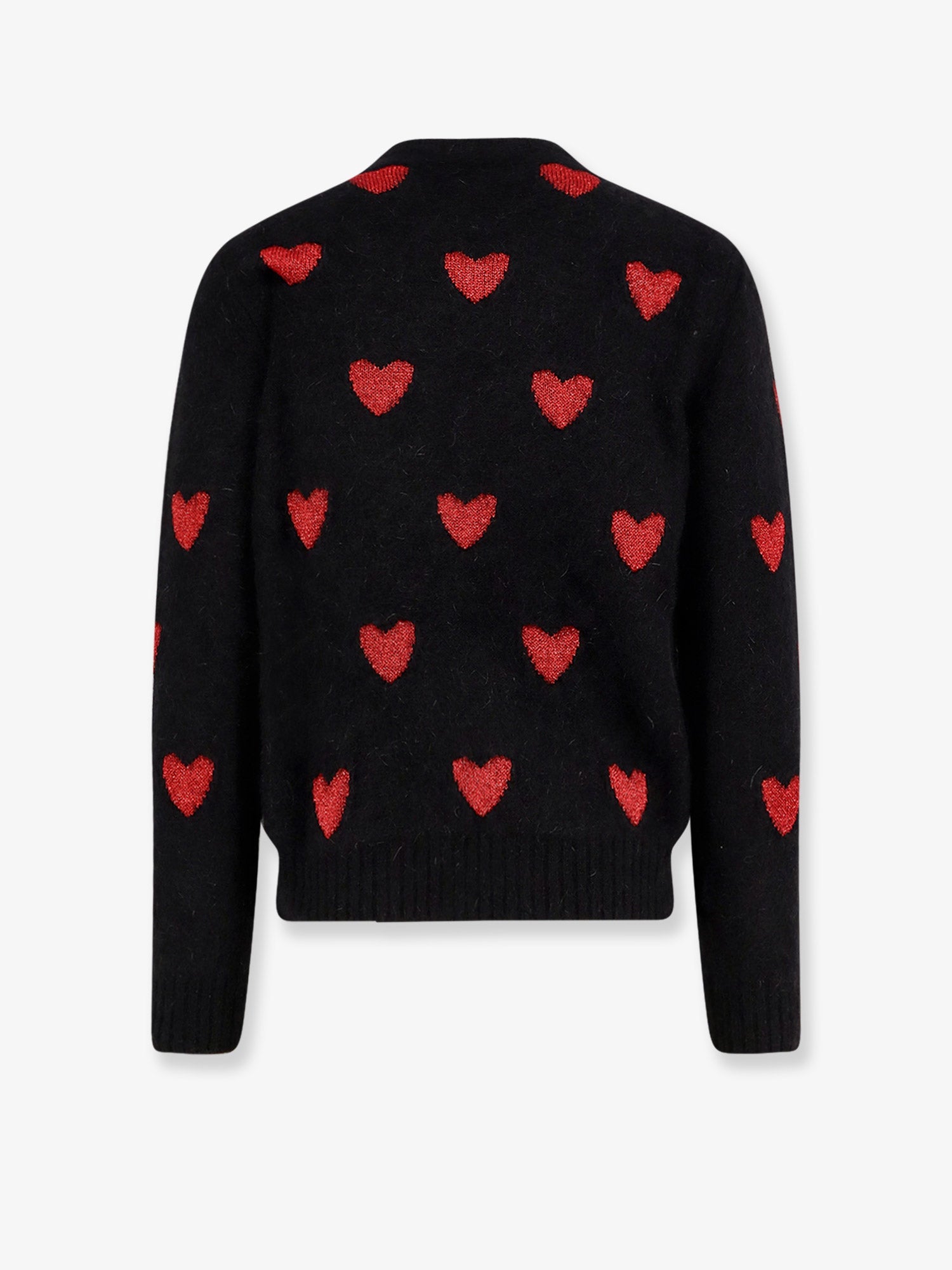 Valentino Wool And Mohair Sweater With Lurex Hearts