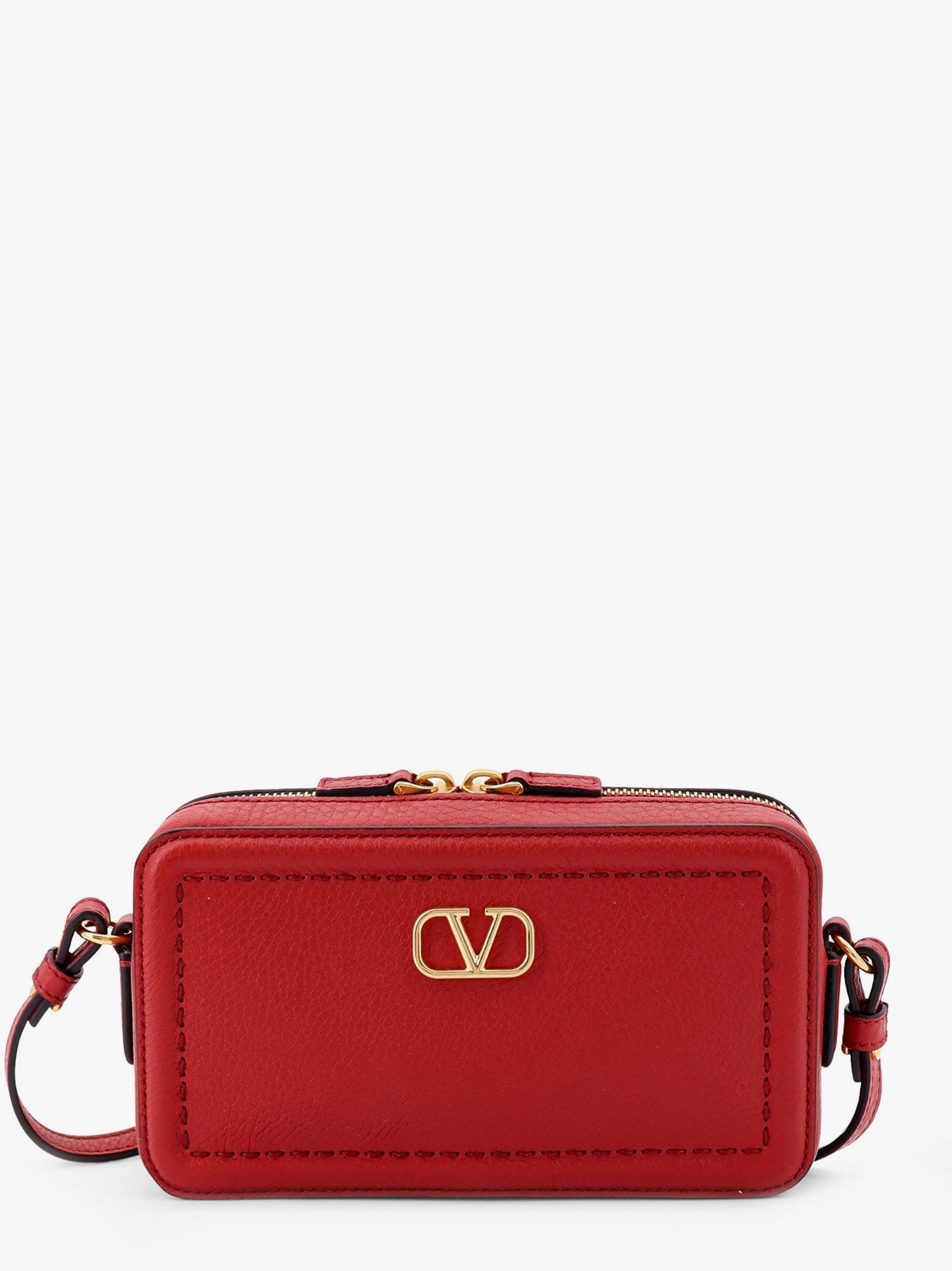 Valentino Valentino Garavani Alltime Leather Shoulder Bag With Vlogo Signature Detail