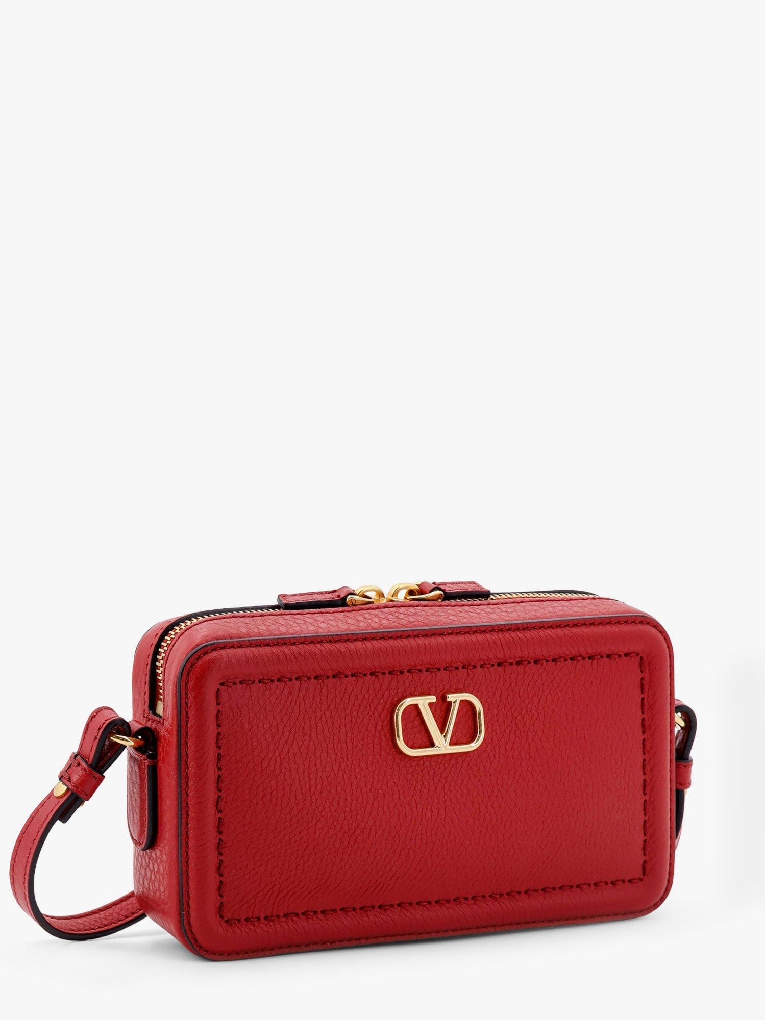 Valentino Valentino Garavani Alltime Leather Shoulder Bag With Vlogo Signature Detail