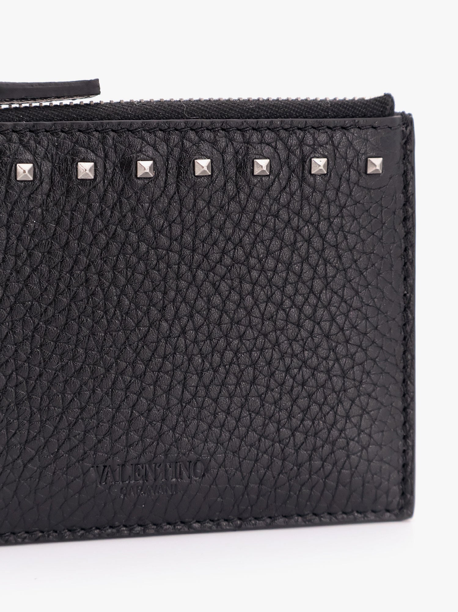 Valentino Valentino Garavani Rockstud Leather Card Holder