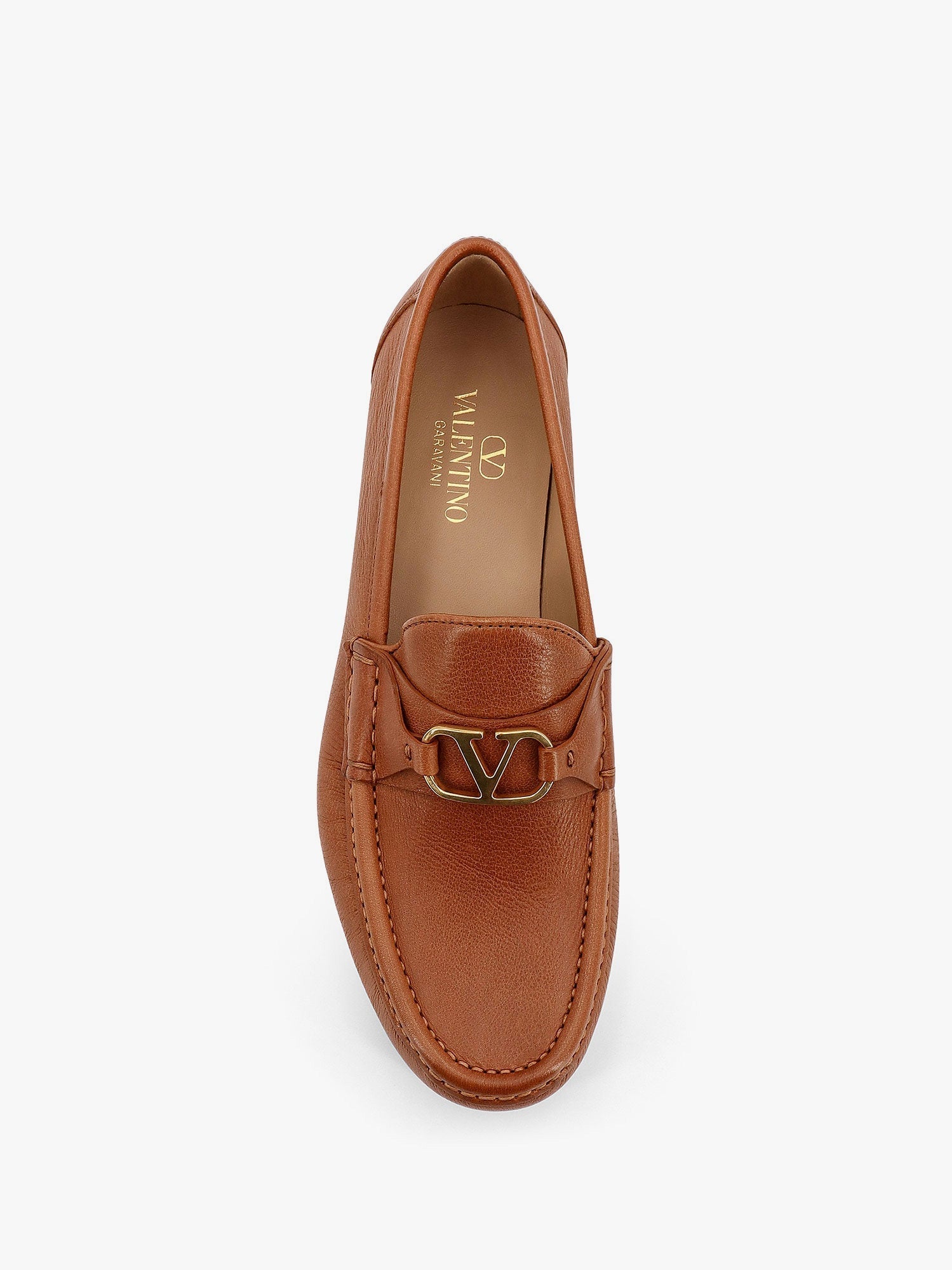Valentino Vlogo Leather Loafer