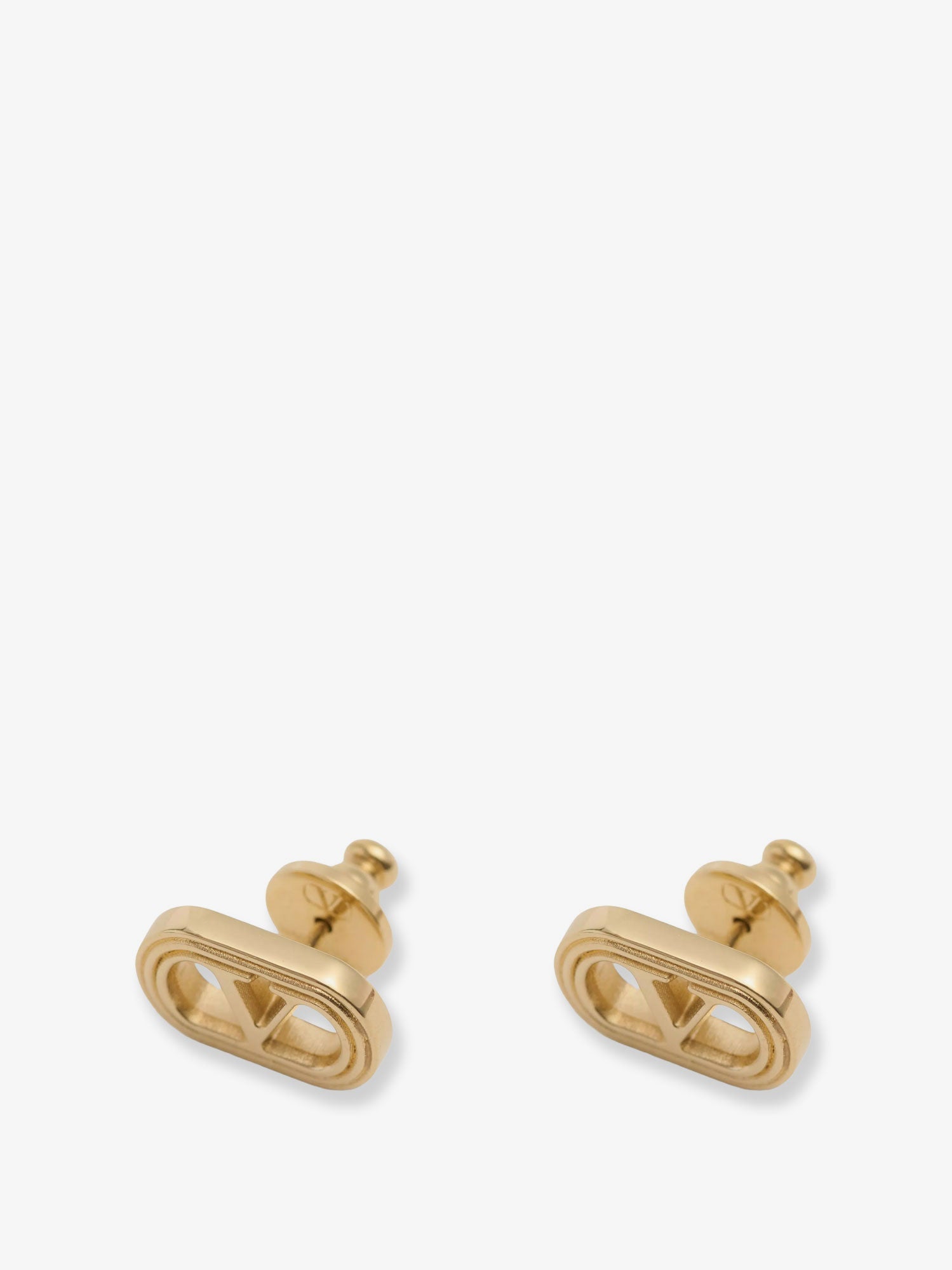 Valentino Ovalette Metal Earrings