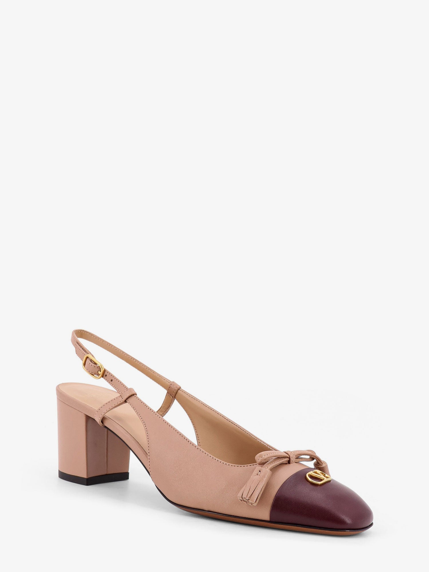 Valentino Leather Décolleté With Metal Logo