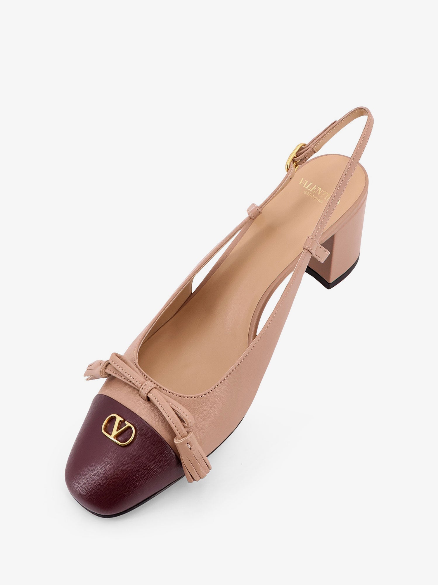 Valentino Leather Décolleté With Metal Logo