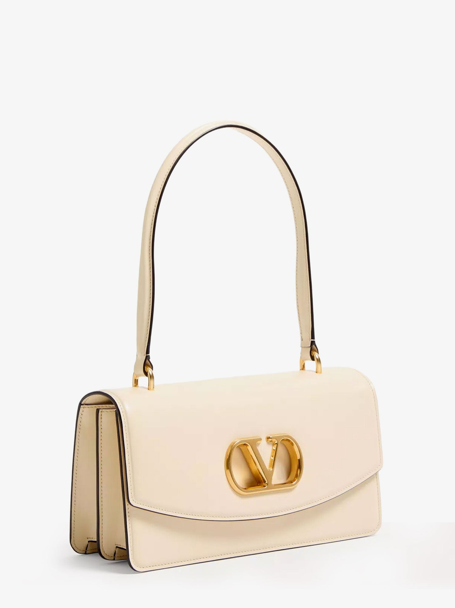 Valentino Leather Vlogo Shoulder Bag