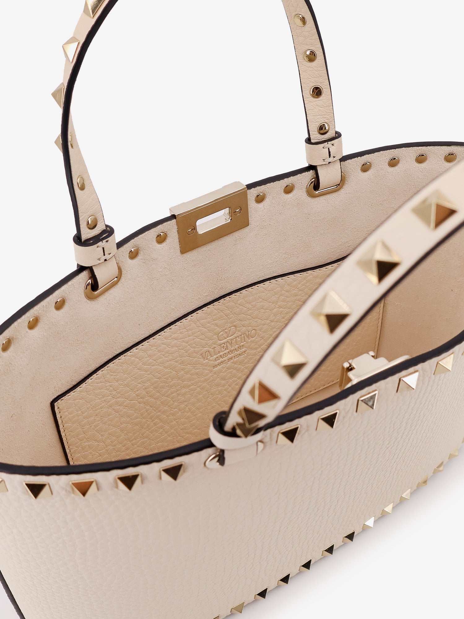 Valentino Rockstud Small Tote Valentino Garavani Leather Shoulder Bag