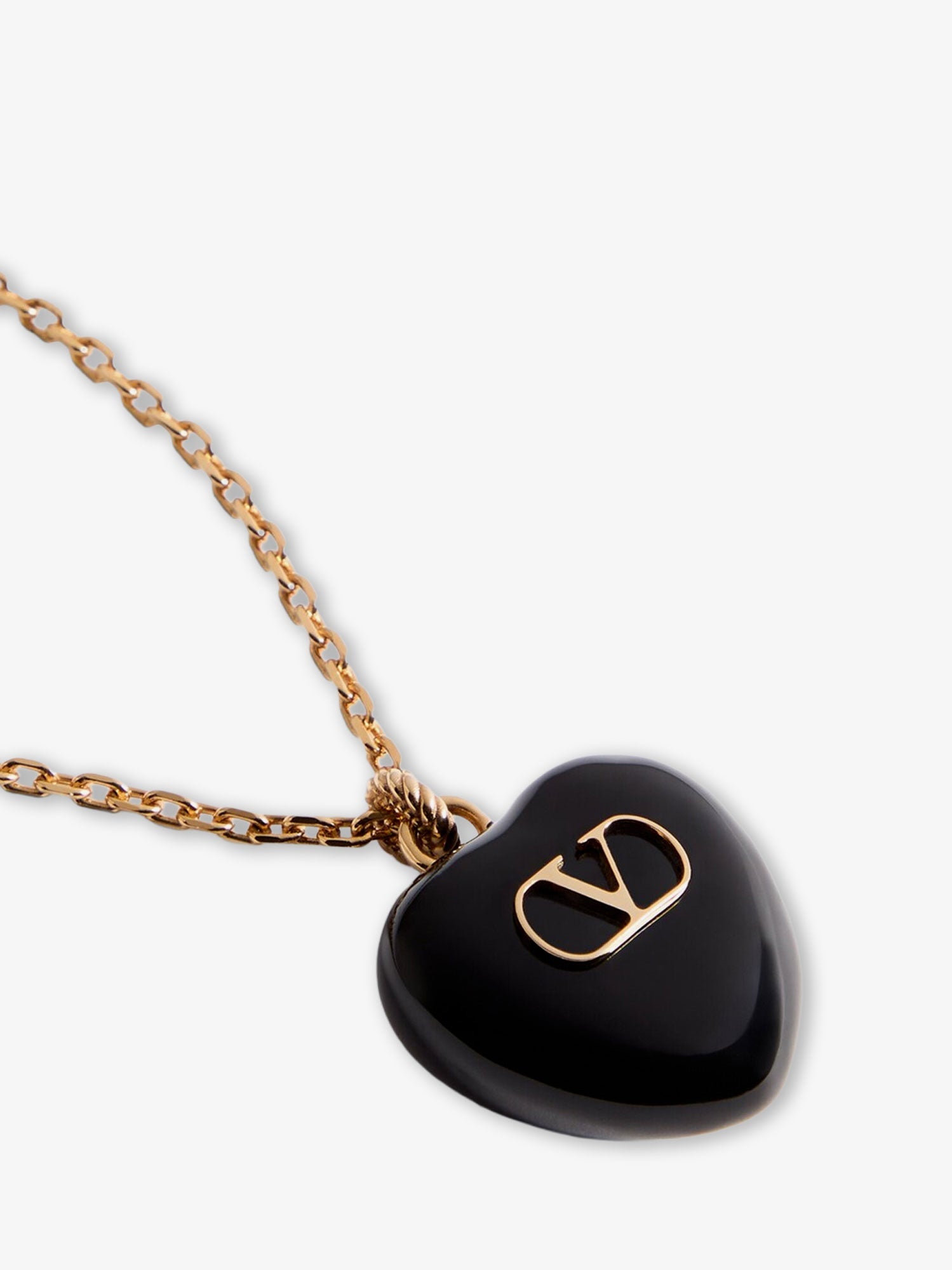 Valentino Coeur Royal Metal And Enamel Necklace