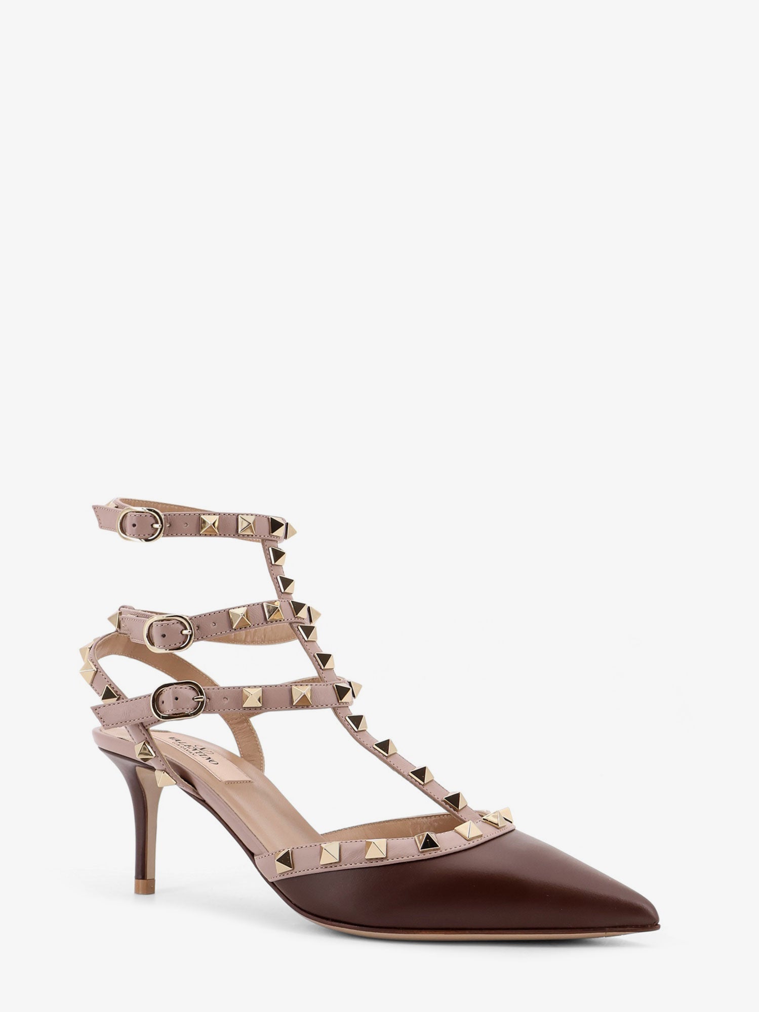 Valentino Rockstud Valentino Garavani Leather Décolleté Slingback